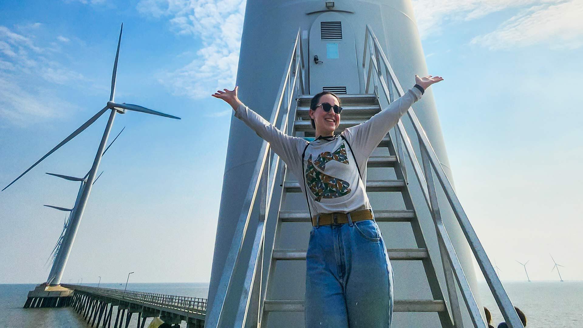 Pariya Ahmadi at solar facility in Vietnam Jan 2025 1920x1080