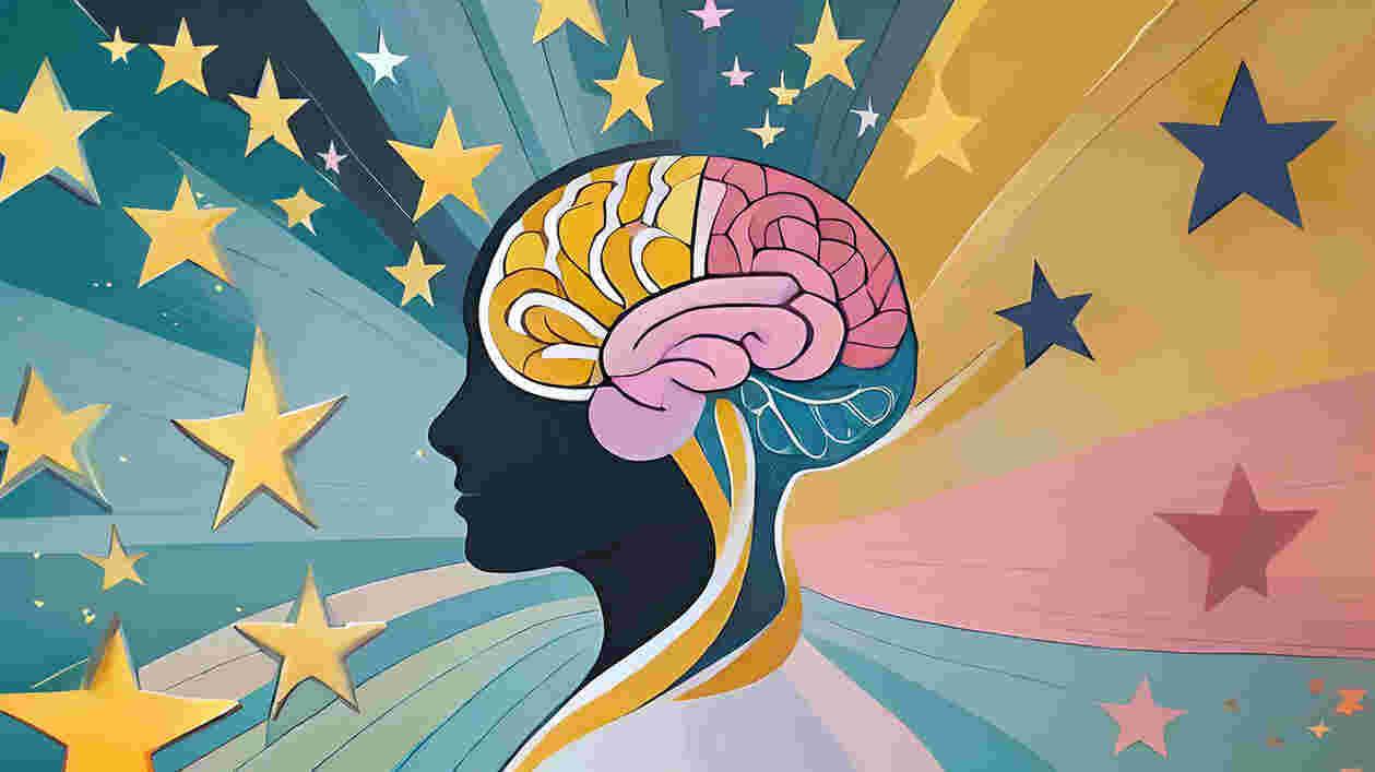 Firefly brain in profile abstract with reward iconography woven in gold stars 11560 1920x1080 Thumbnail
