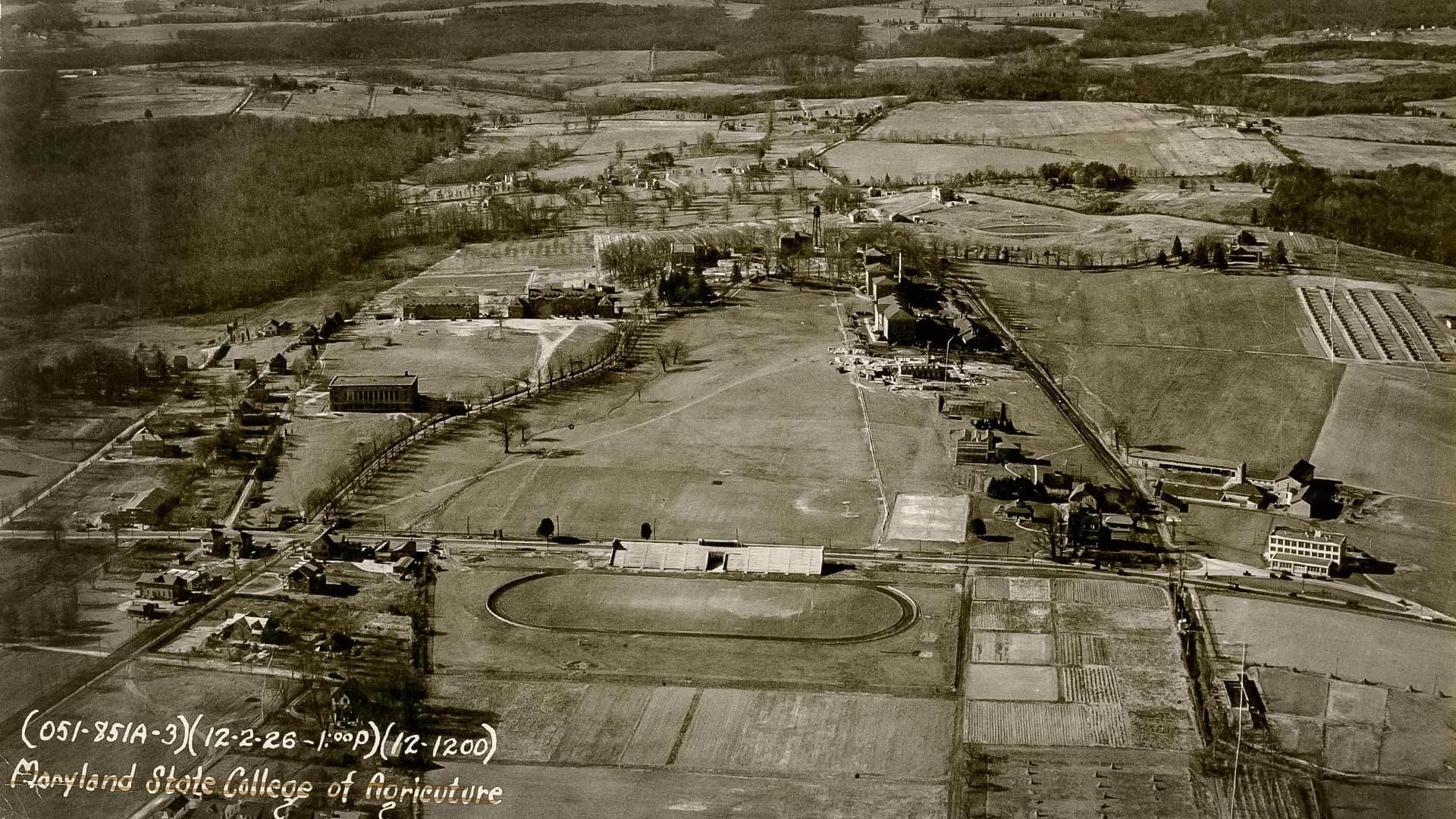1926 aerial view of campus