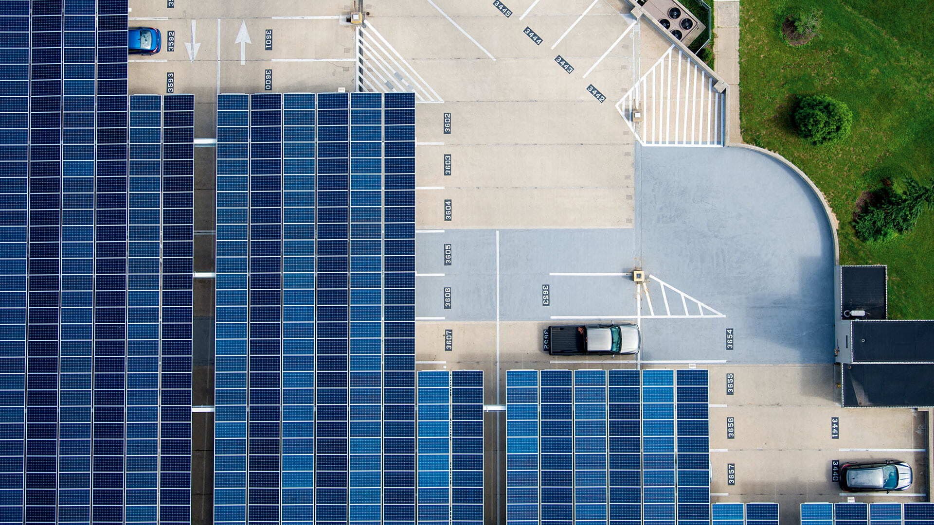 Solar panels on Regents Drive Garage