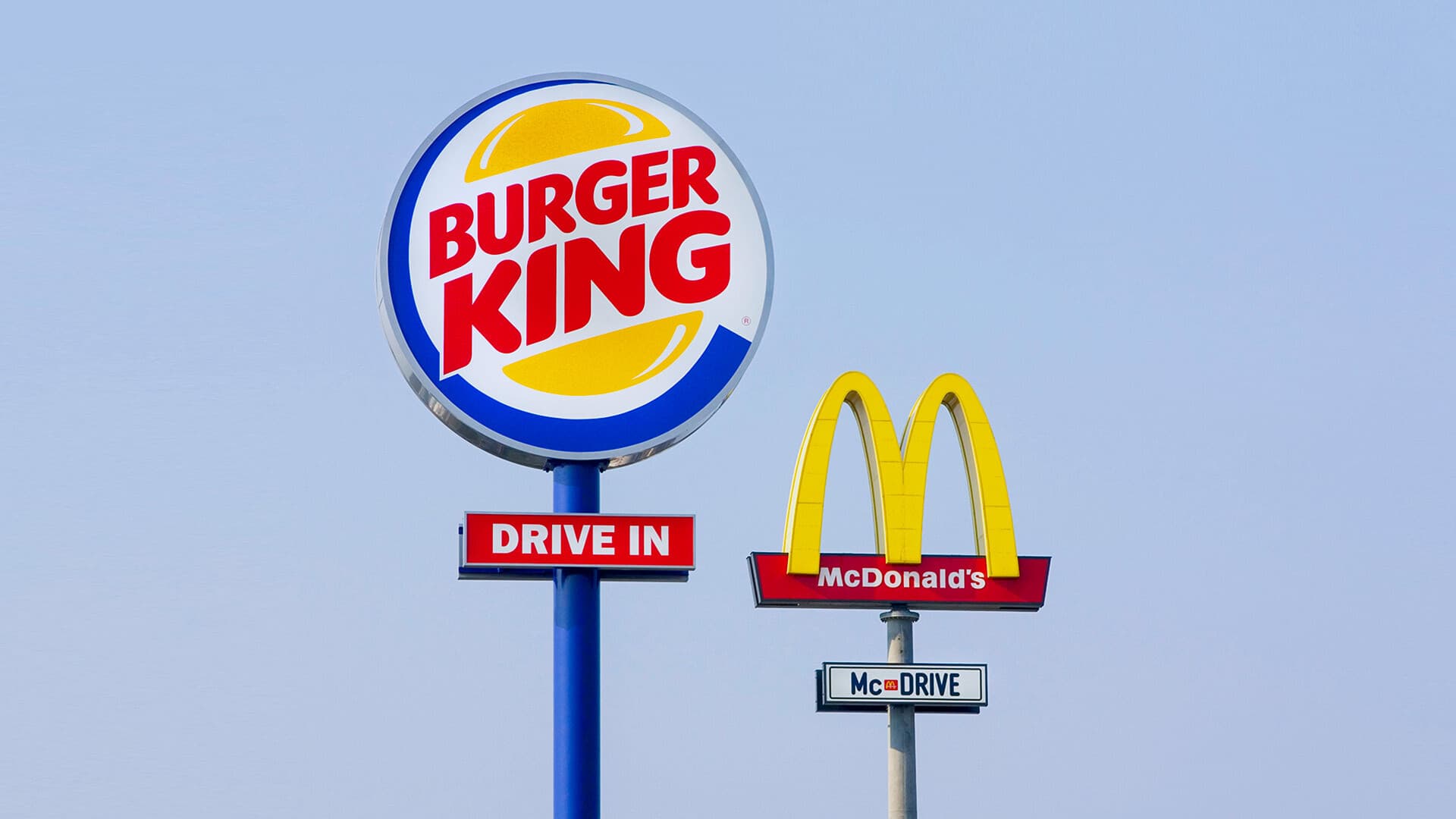 Burger King, McDonald's signs