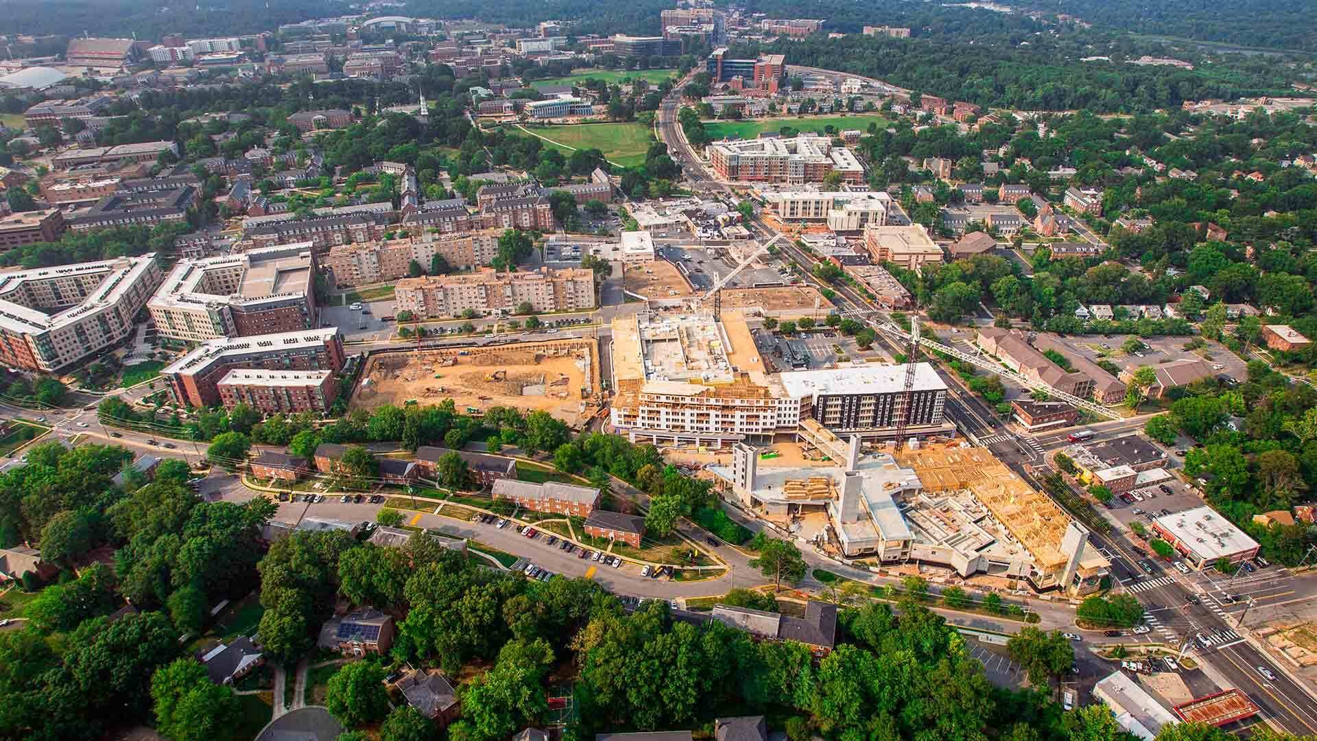 Aerial of College Park Southern Gateway