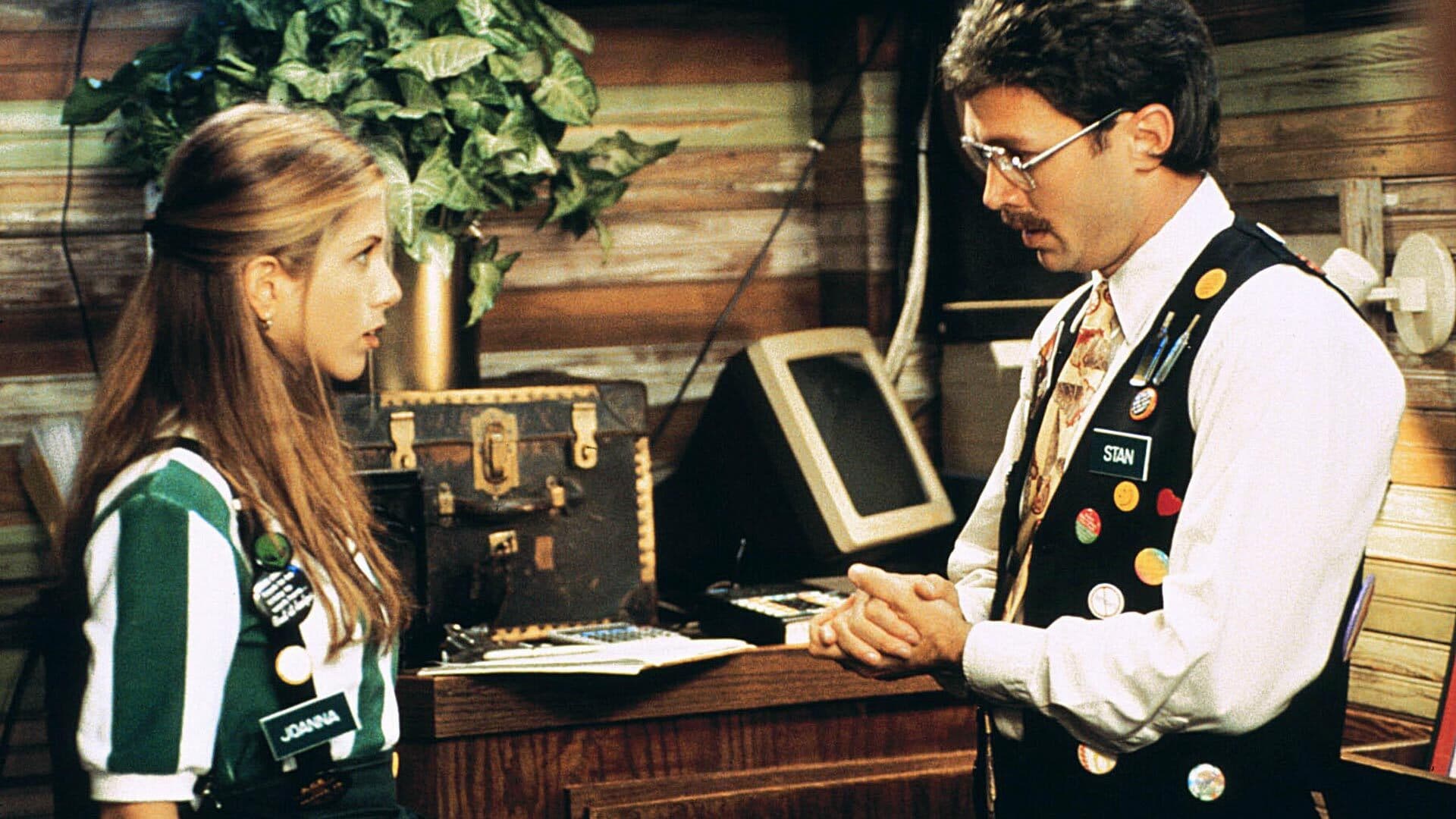 Office Space screengrab with Jennifer Aniston, manager