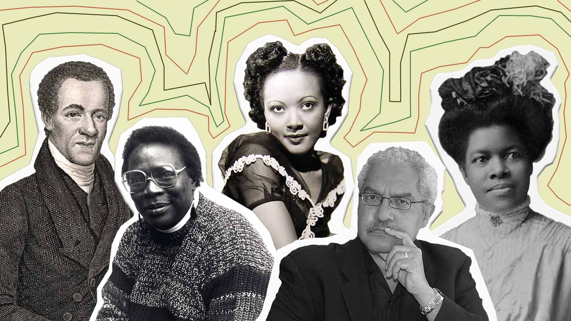 Collage of five Black pioneers