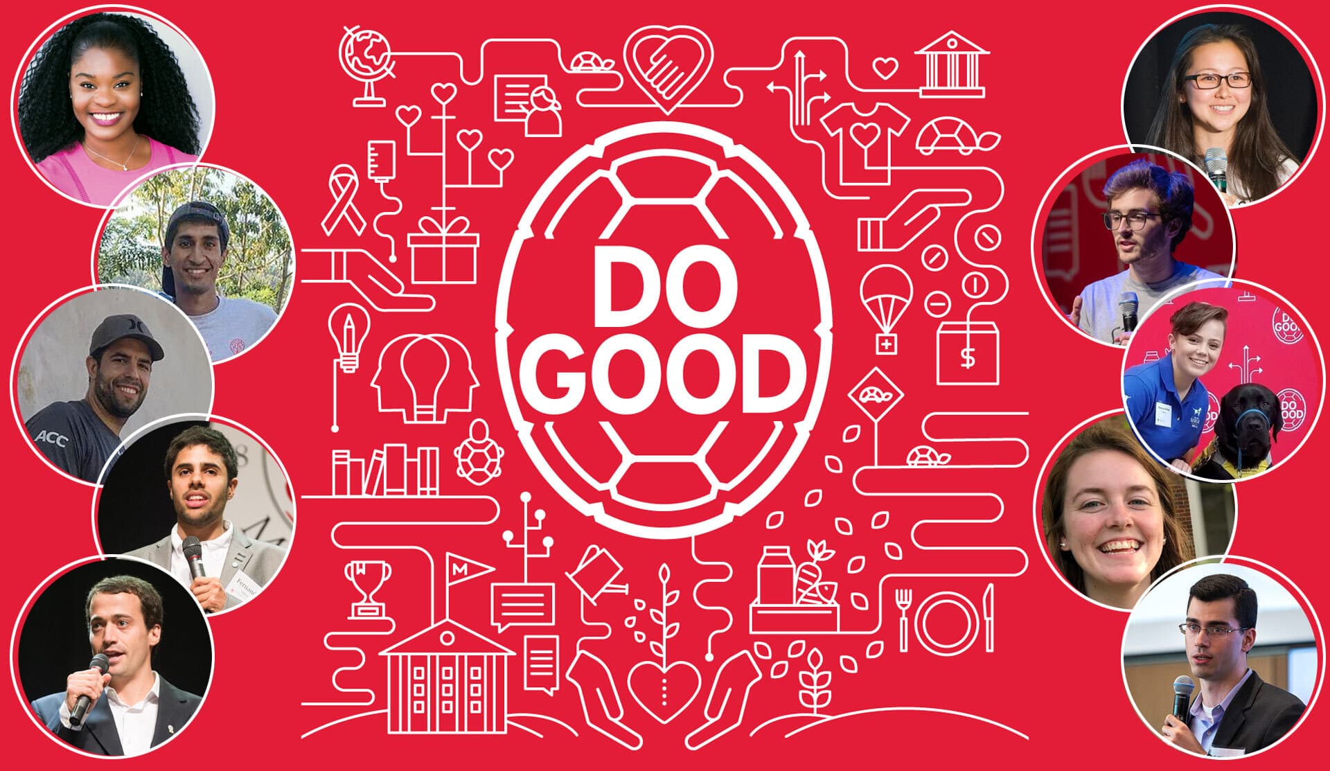 Collage of 10 Do Good Challenges participants