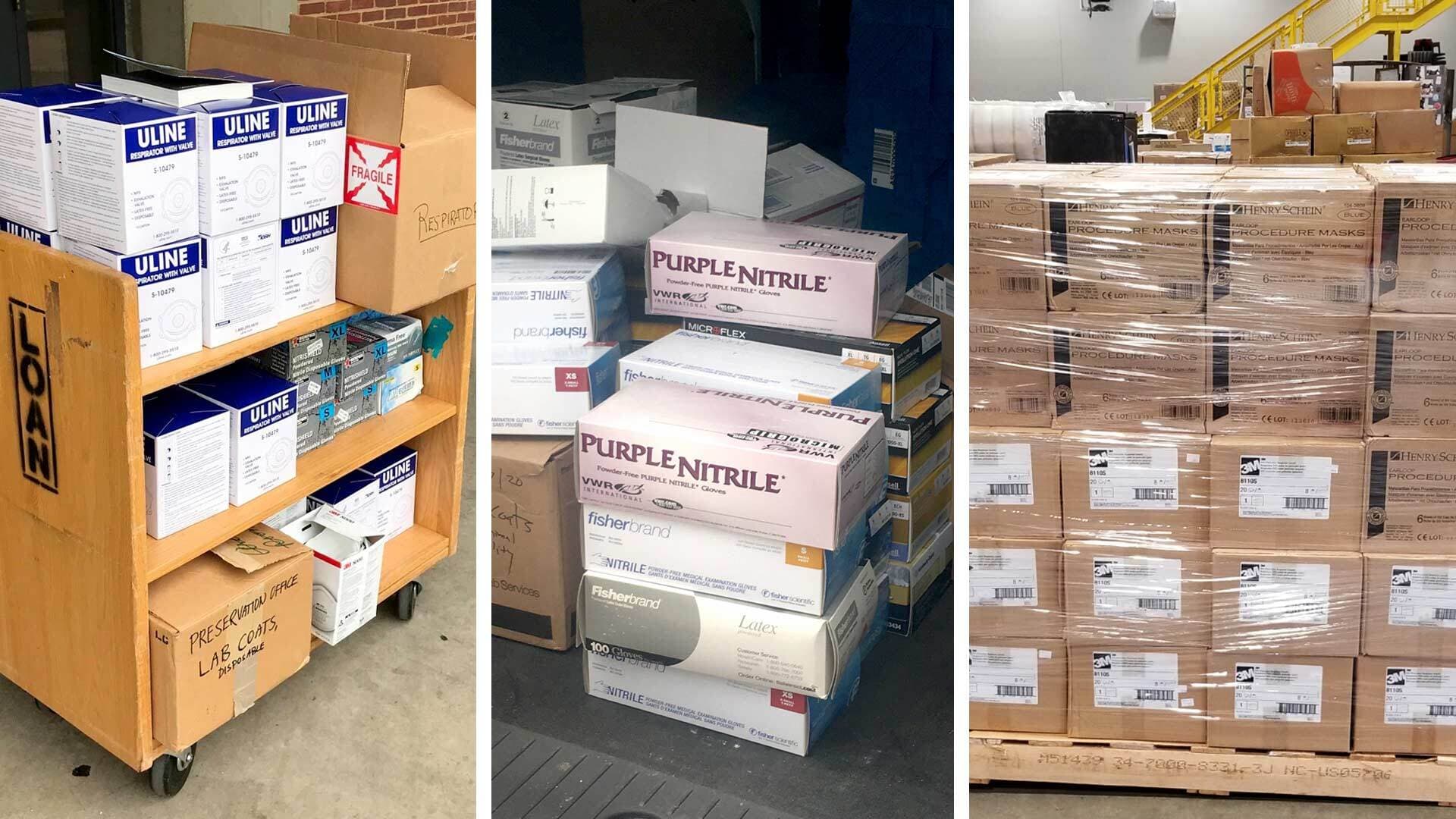 Students, faculty and staff at UMD collected thousands of pairs of gloves, surgical masks and other medical supplies to donate to medical workers fighting the COVID-19 epidemic.