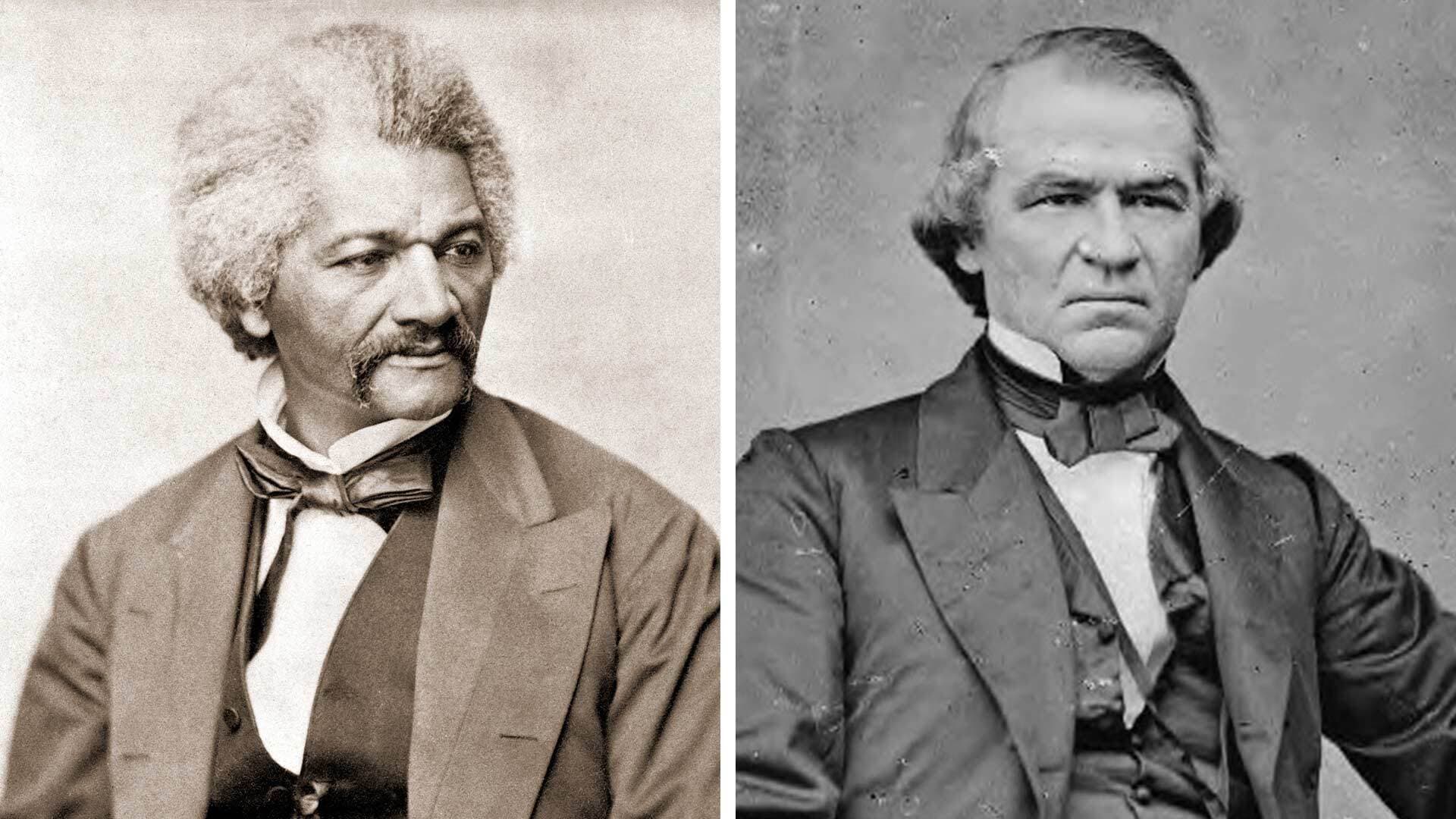 Frederick Douglass/Andrew Johnson collage