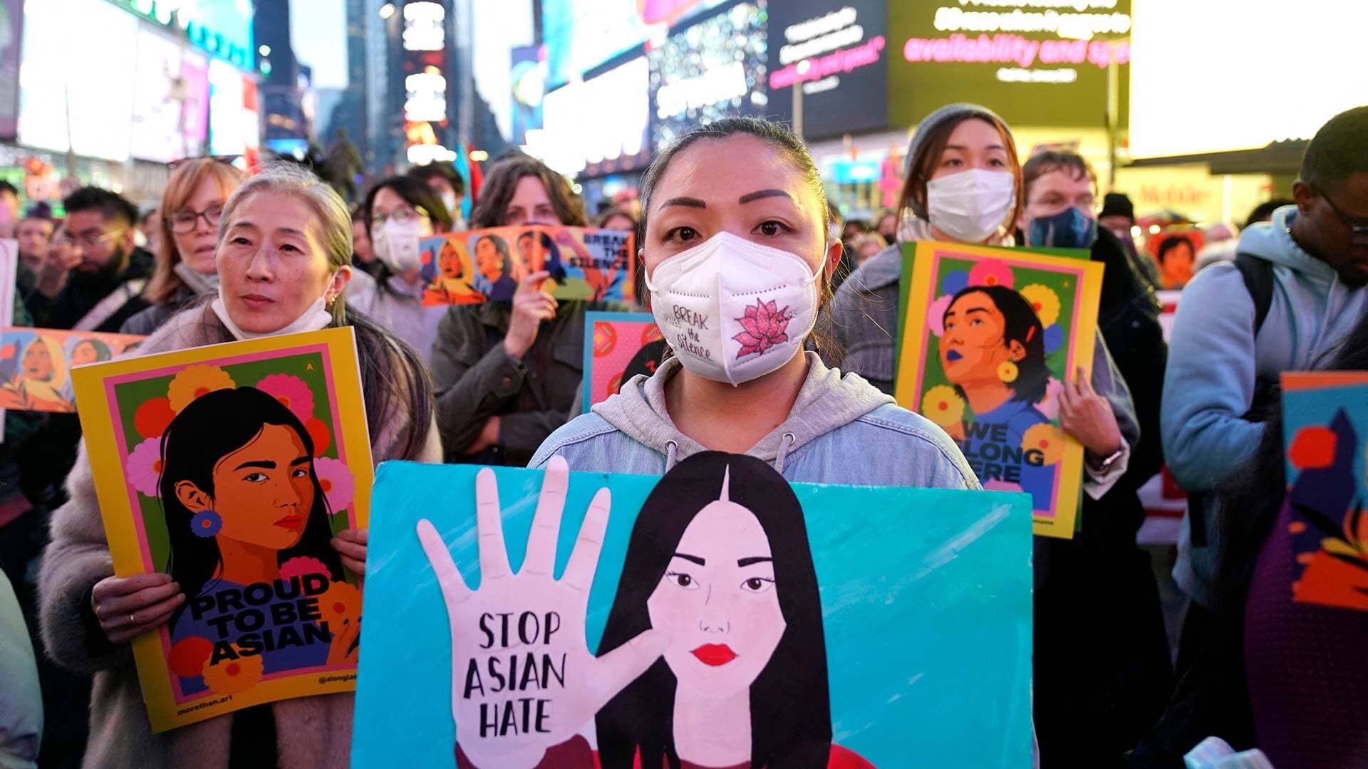 "Stop Asian Hate" protest in Times Square