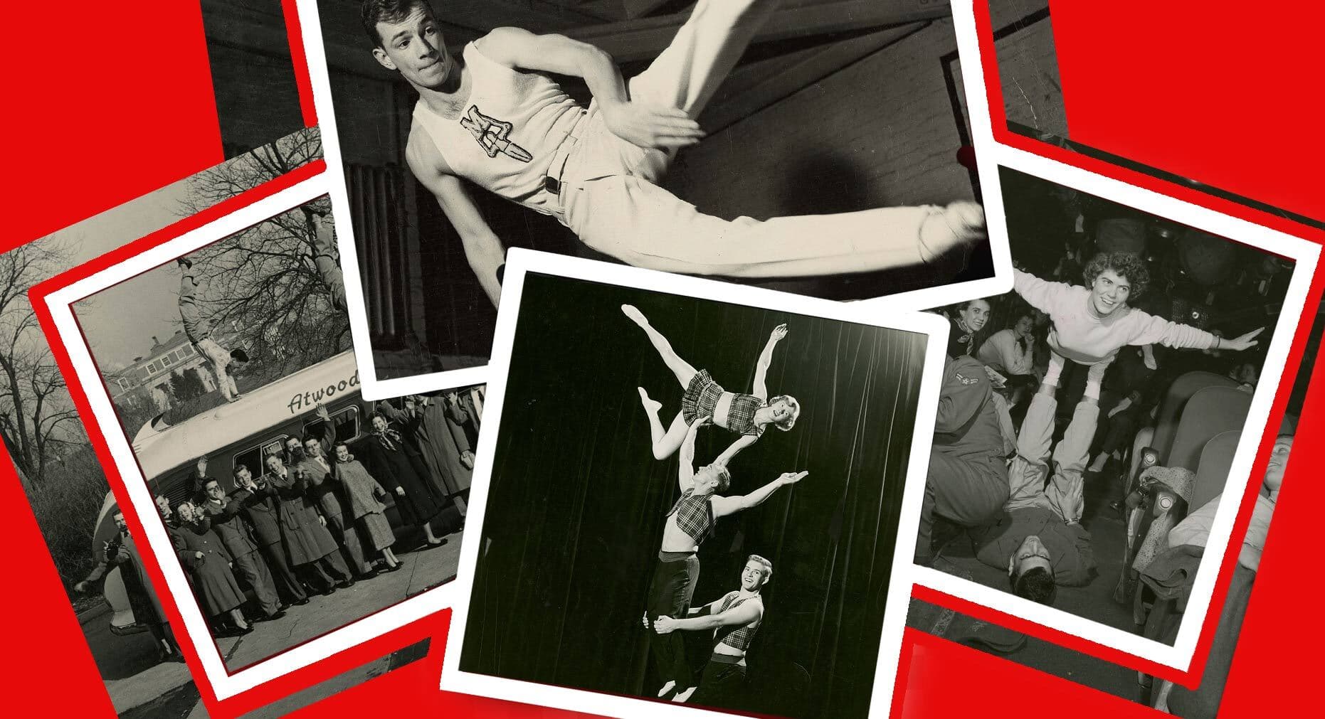 Collage of archival Gymkana images