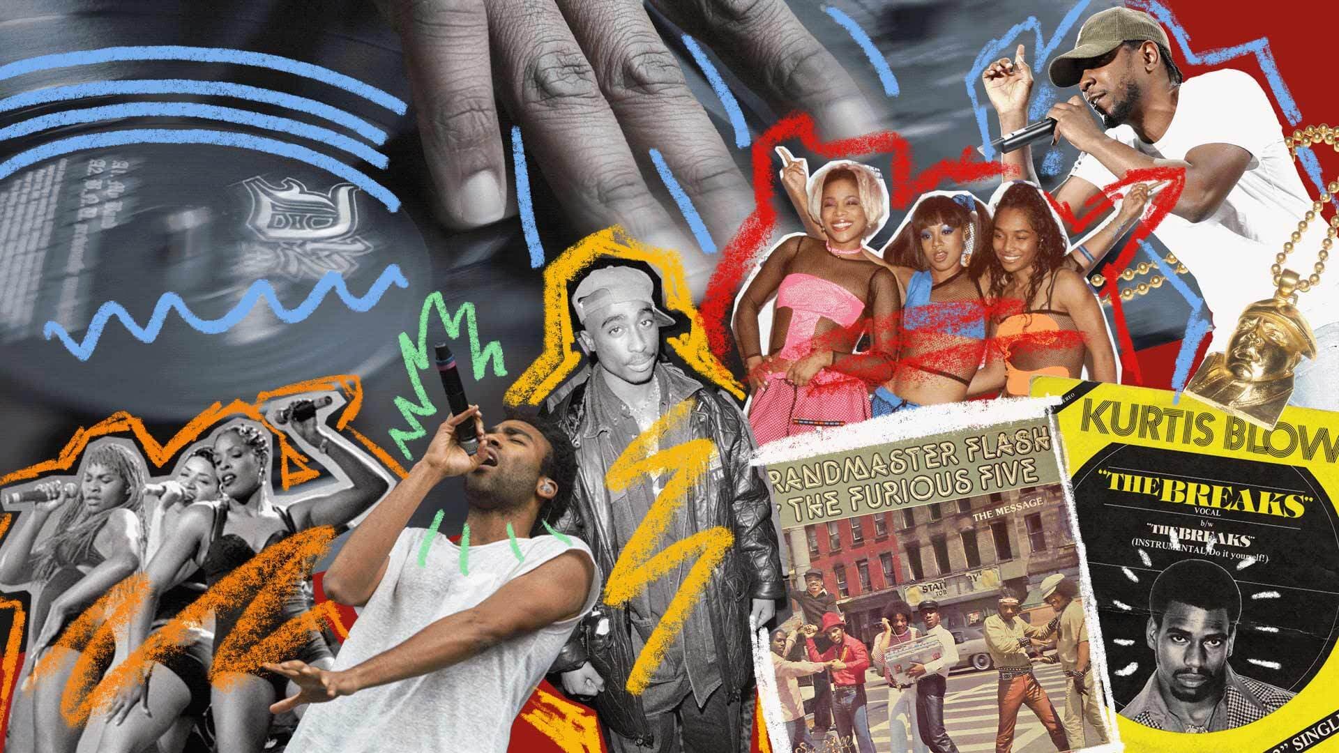 collage of different hip-hop artists