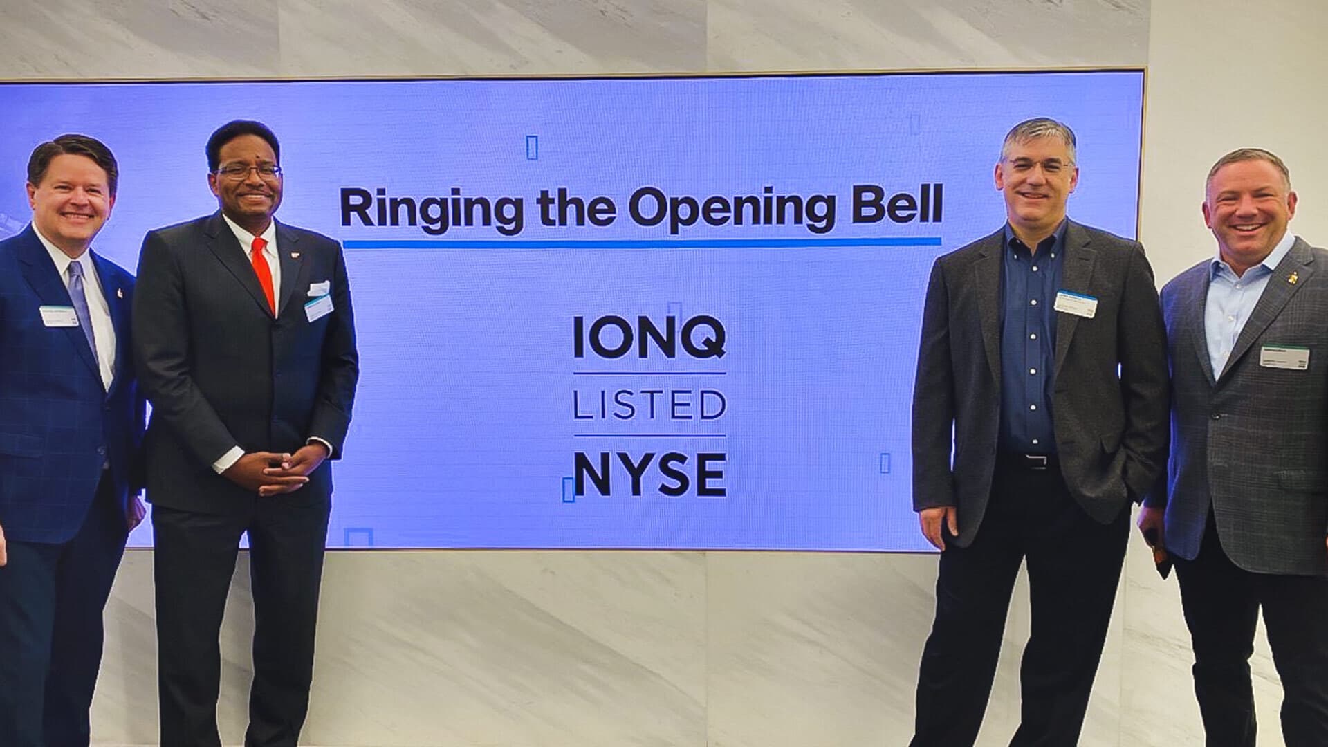 UMD contingent joining IonQ officials at the New York Stock Exchange