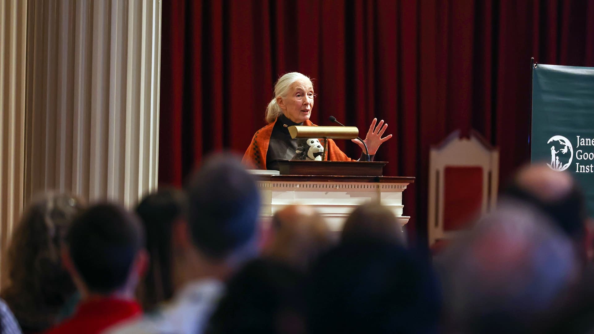 Jane Goodall onstage