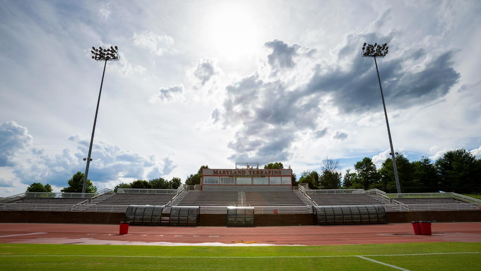 Empty stands at Kehoe Track & Field Complex/Ludwig Field