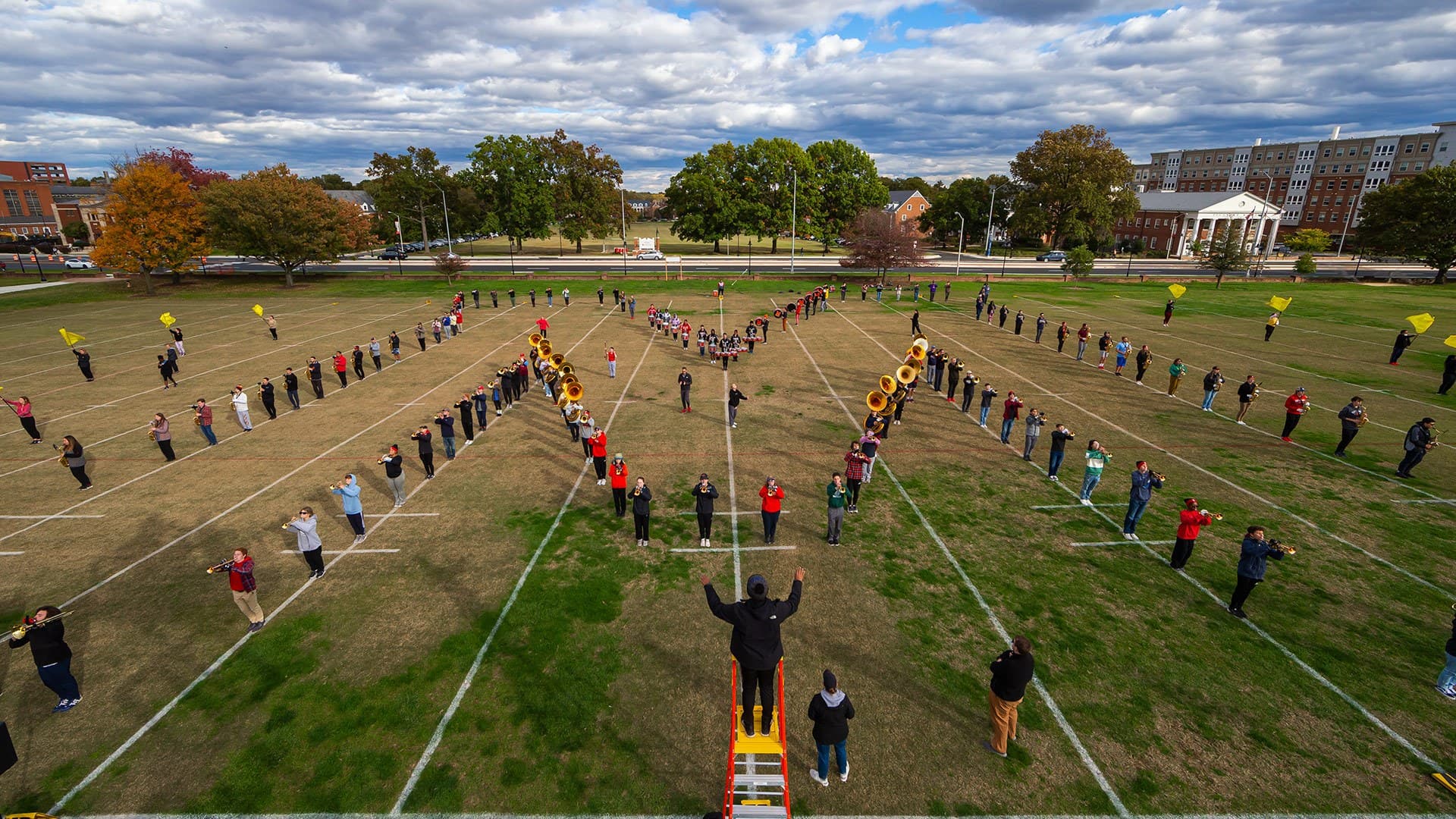 Maryland marching band practices