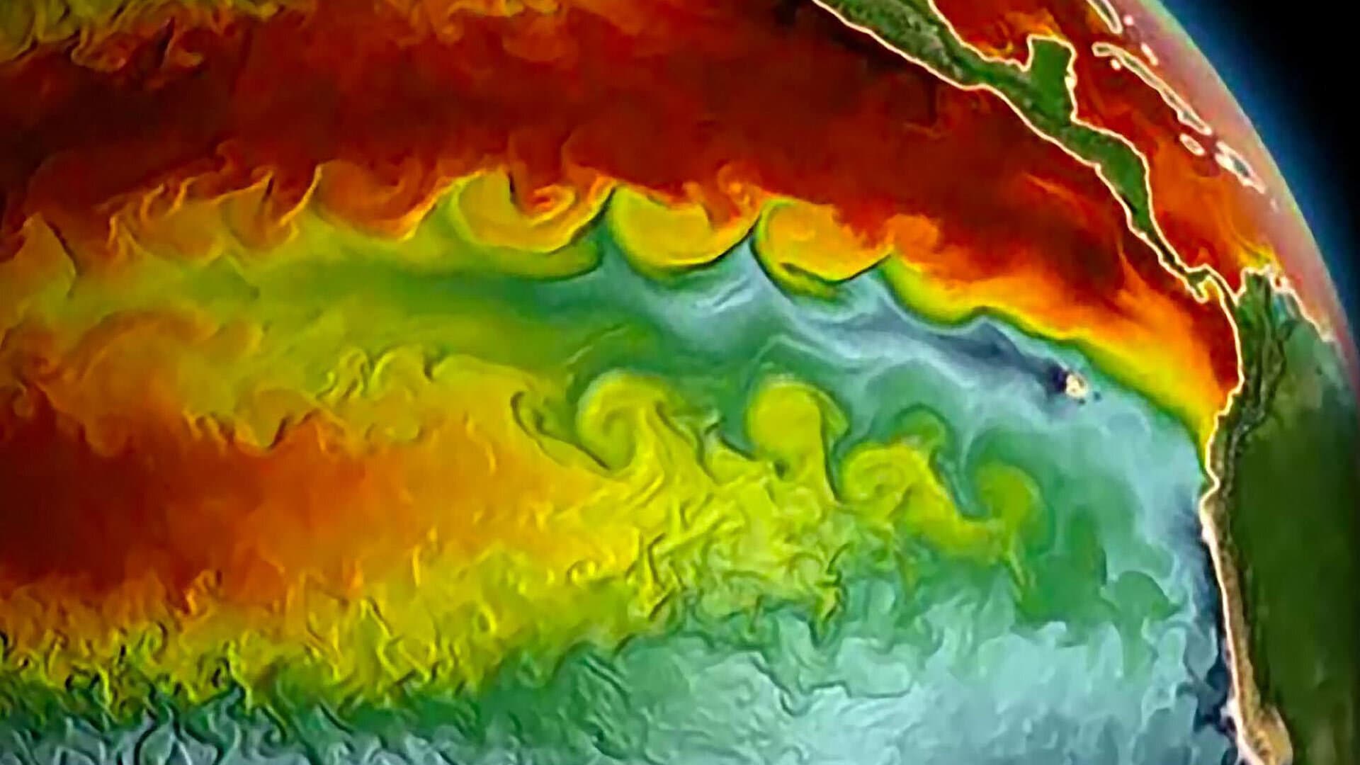 Colorful image illustrating turbulence