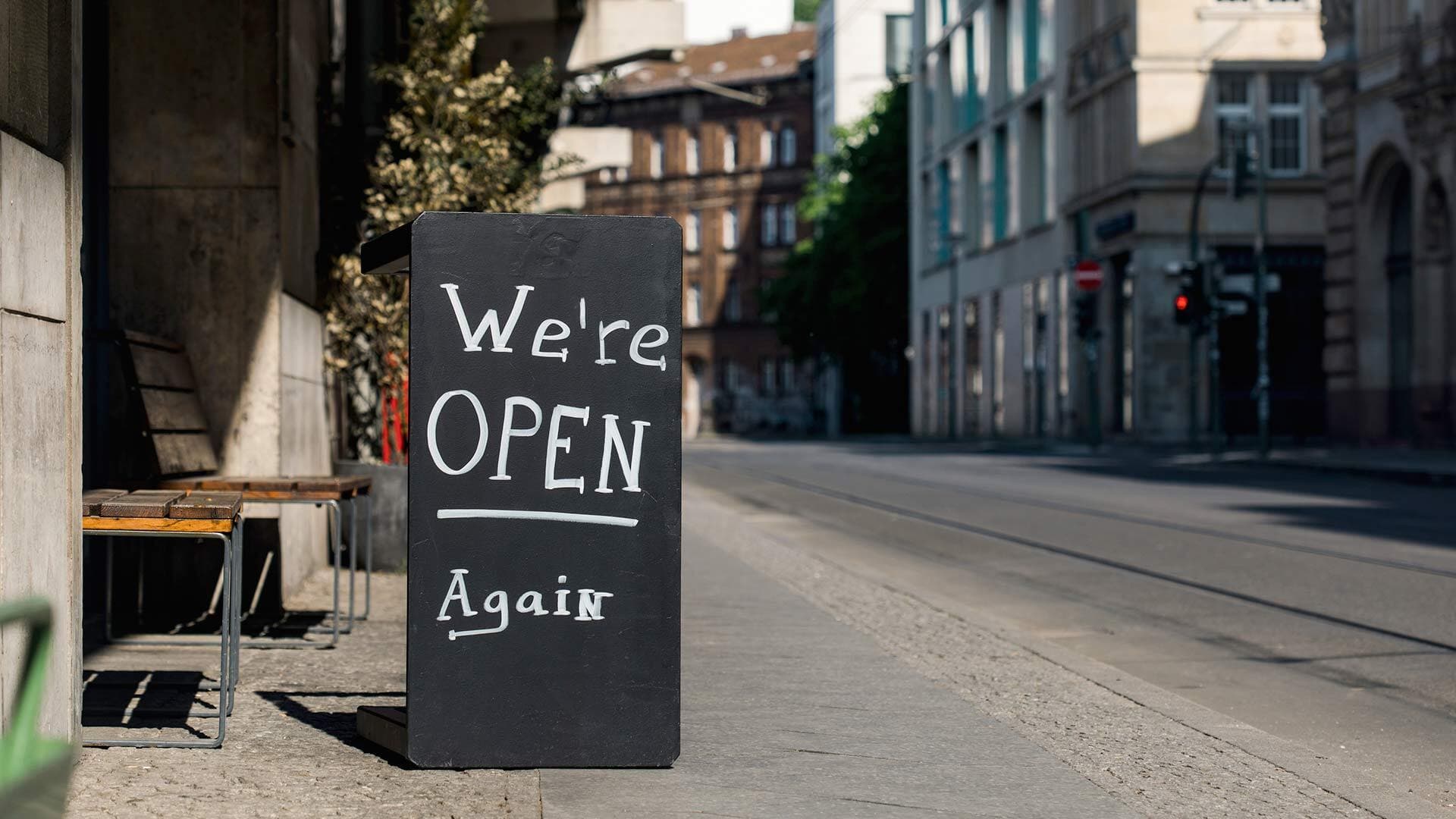 Open sign outside business