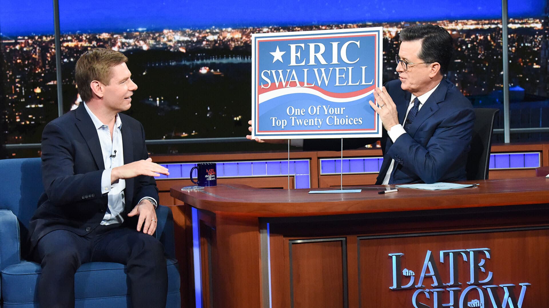 Eric Swalwell on "The Late Show with Stephen Colbert"