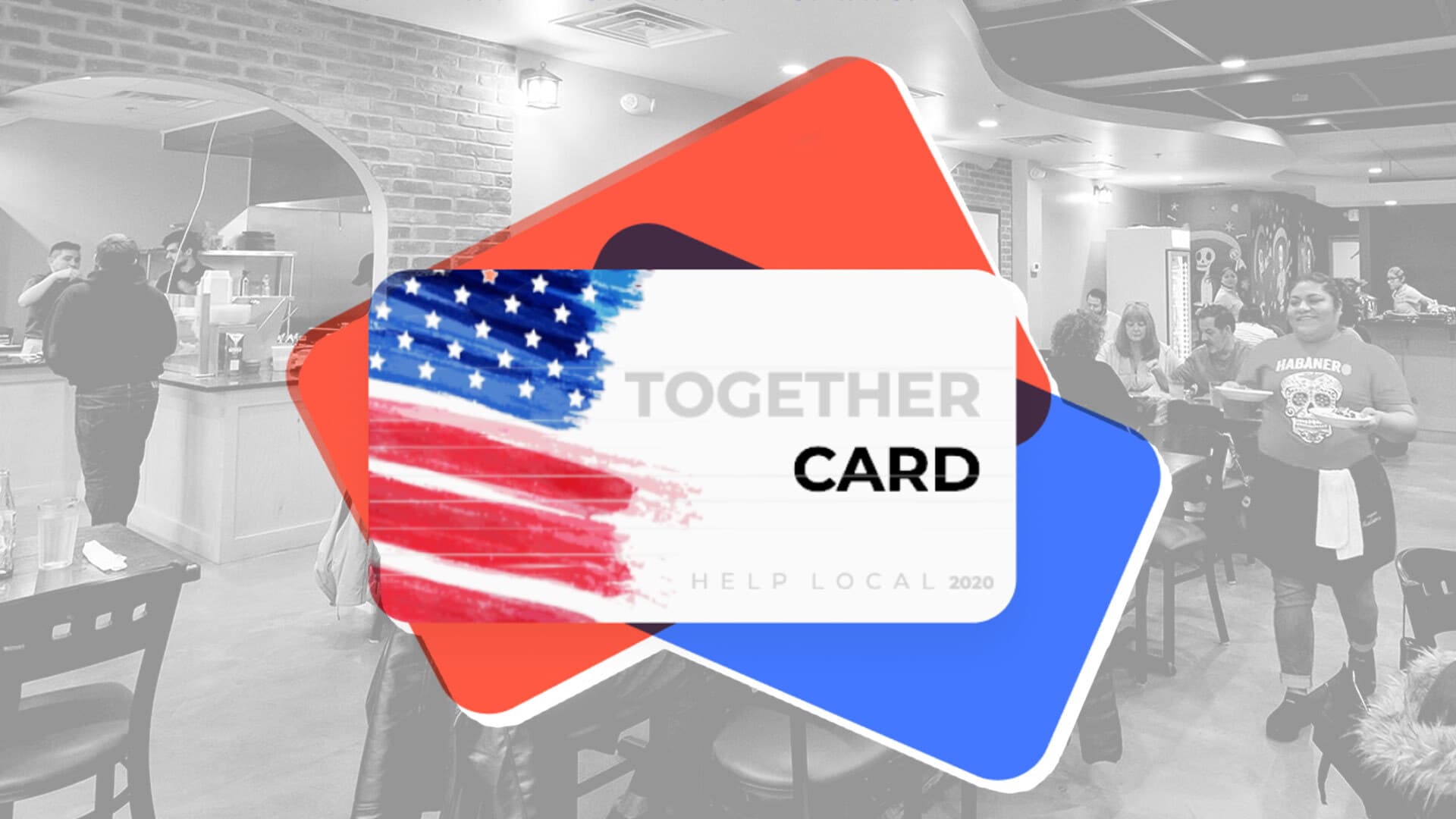 TogetherCard logo over photo of Taqueria Habanero