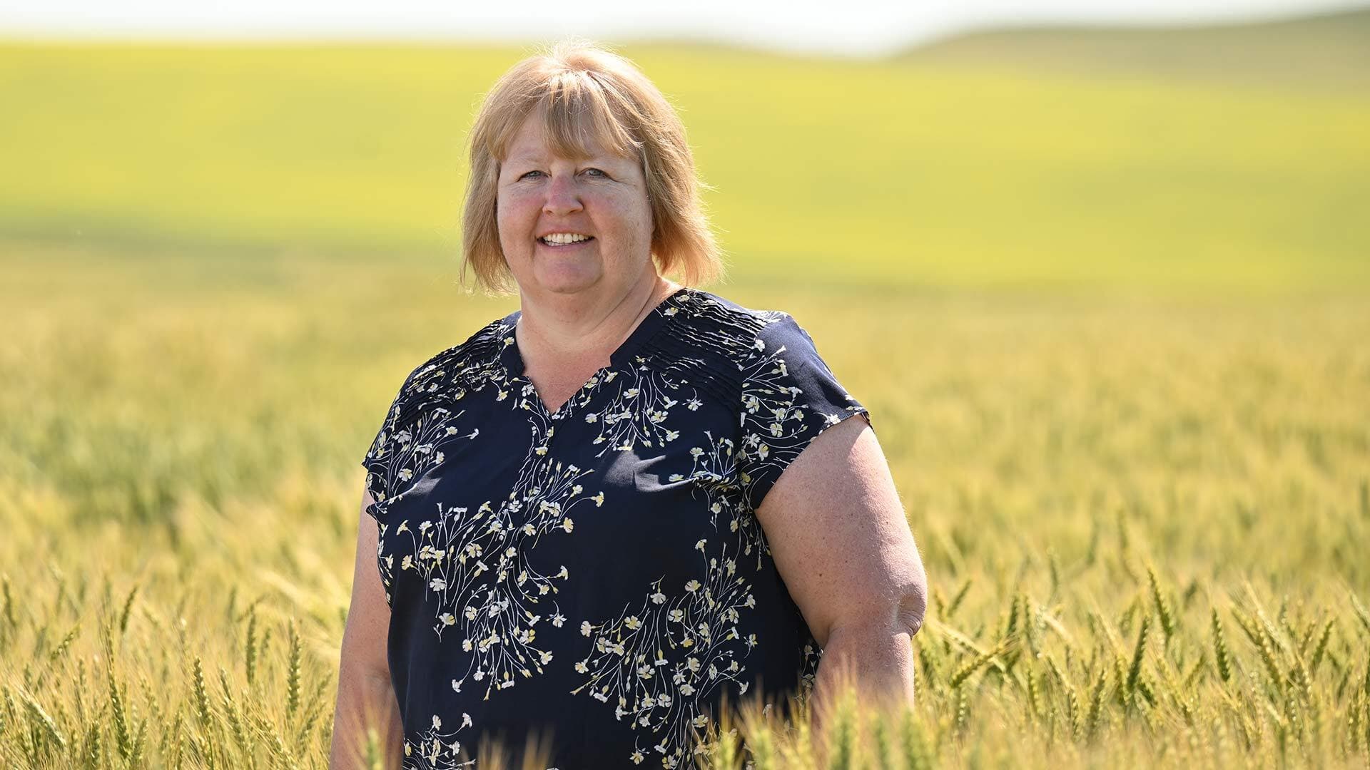 Wendy Powers poses in field