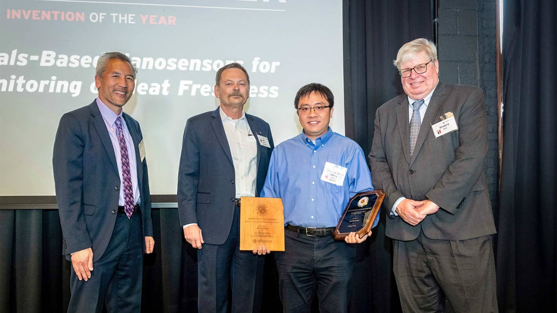 Winners on stage at Invention of the Year event