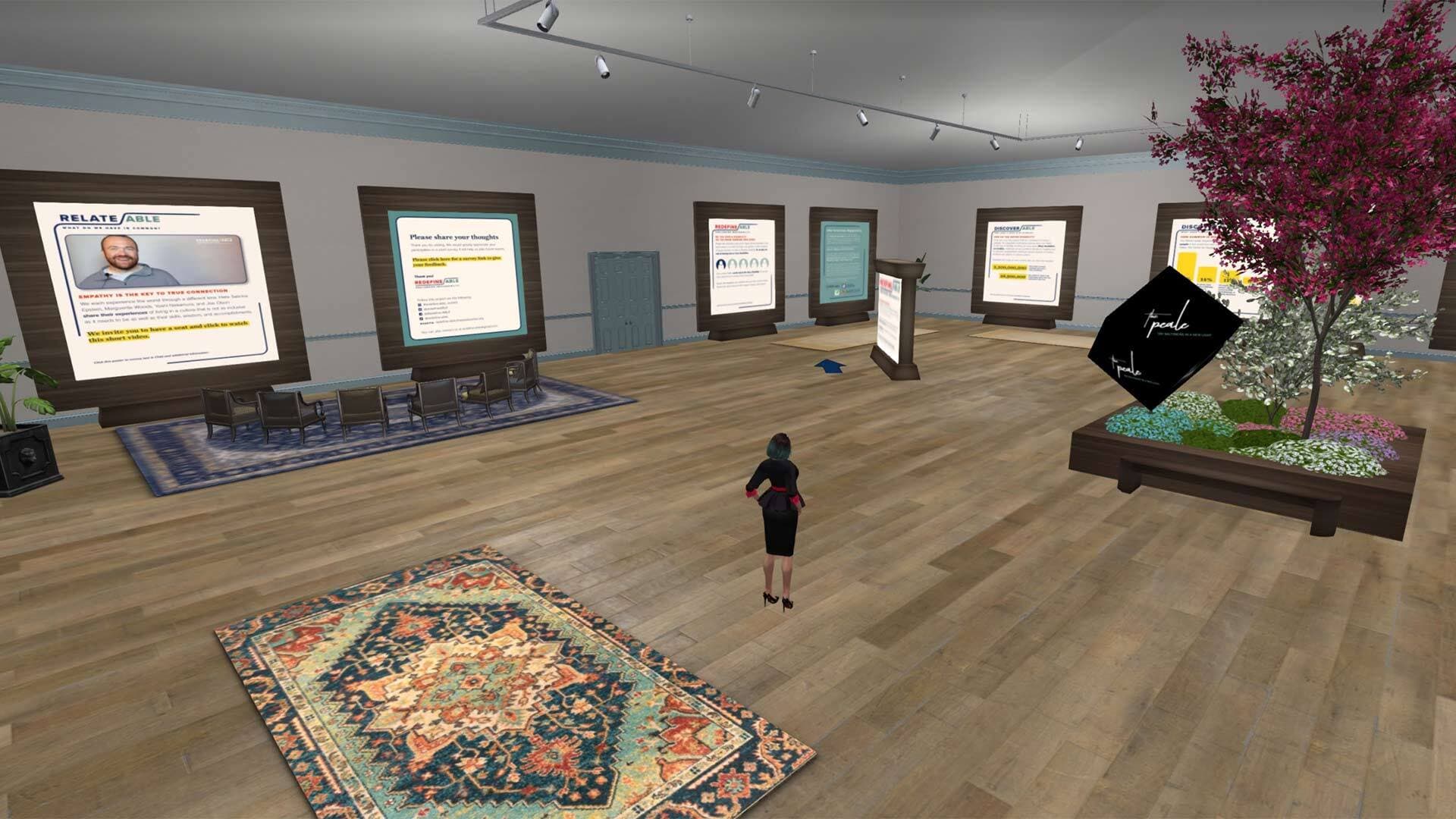 Second life virtual museum