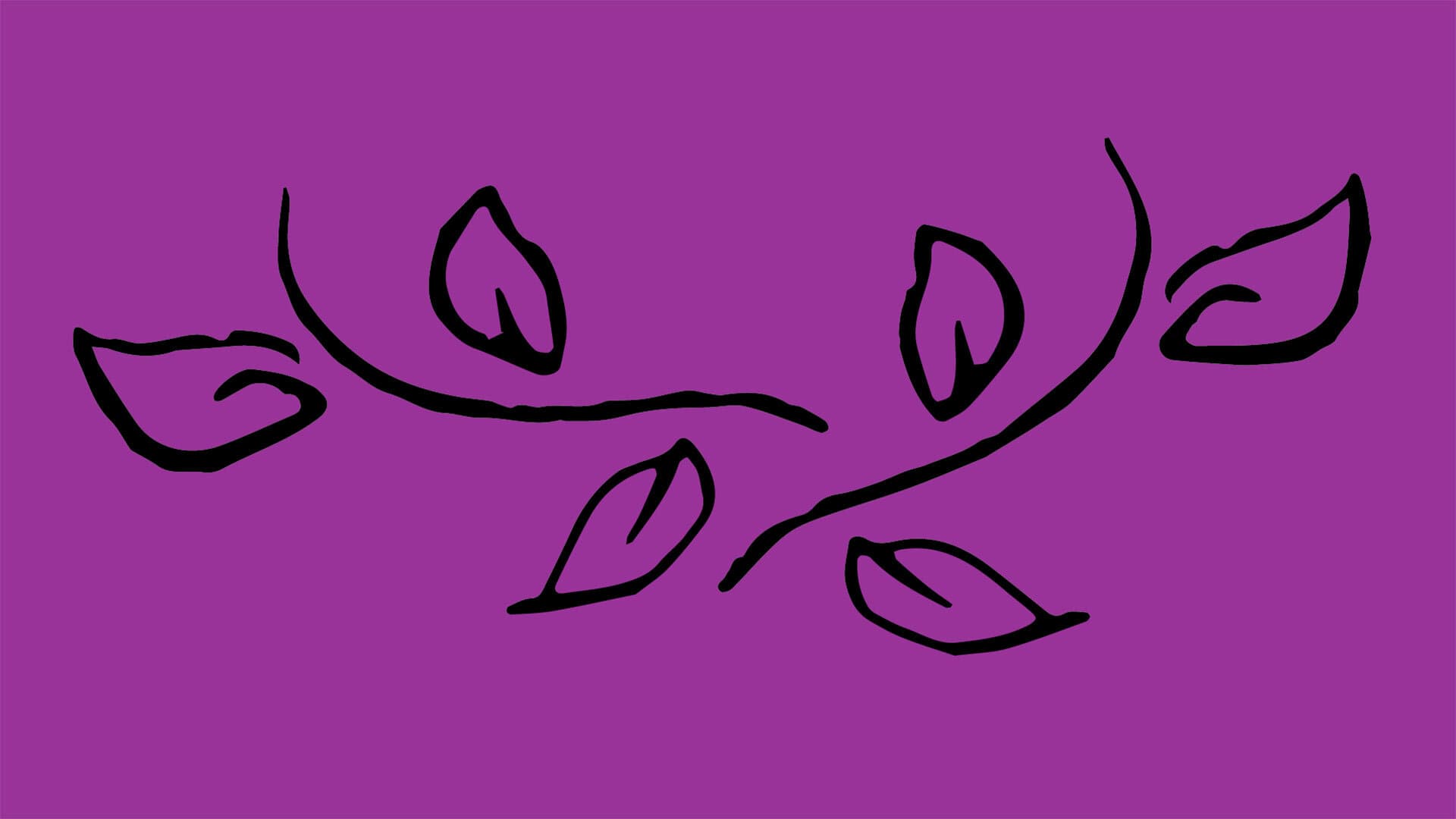 Illustration of leaves on a purple background