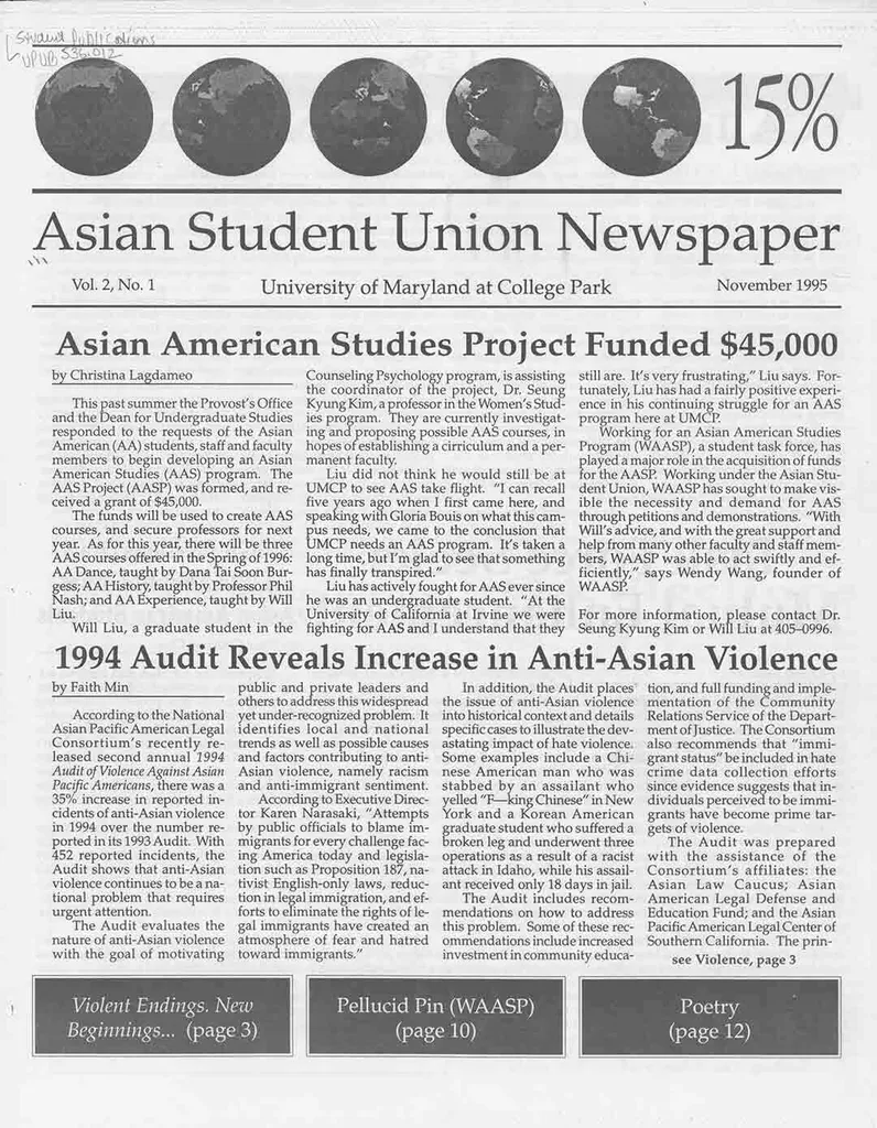 15% student newspaper
