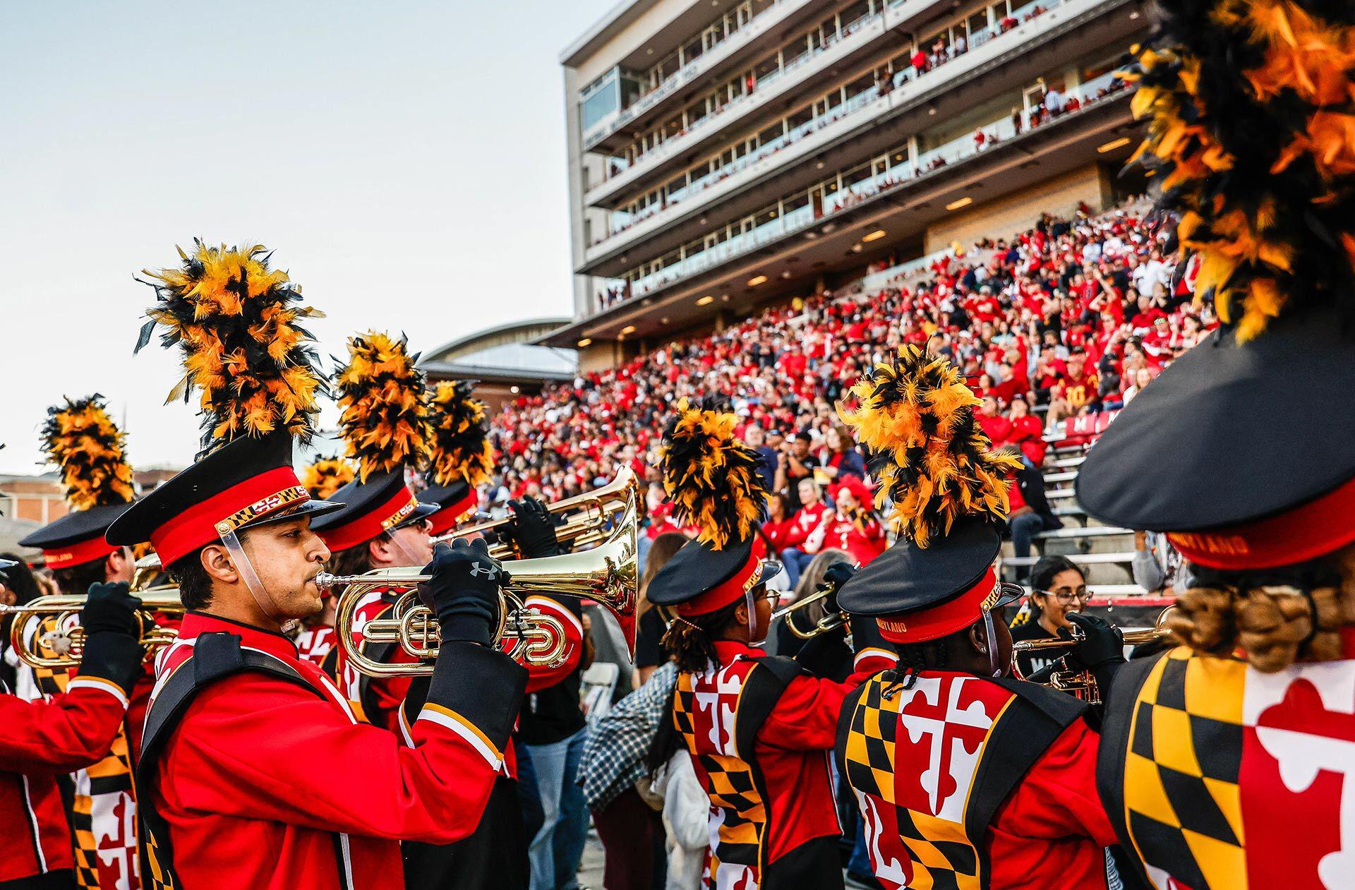 Mighty Sound of Maryland plays at football game
