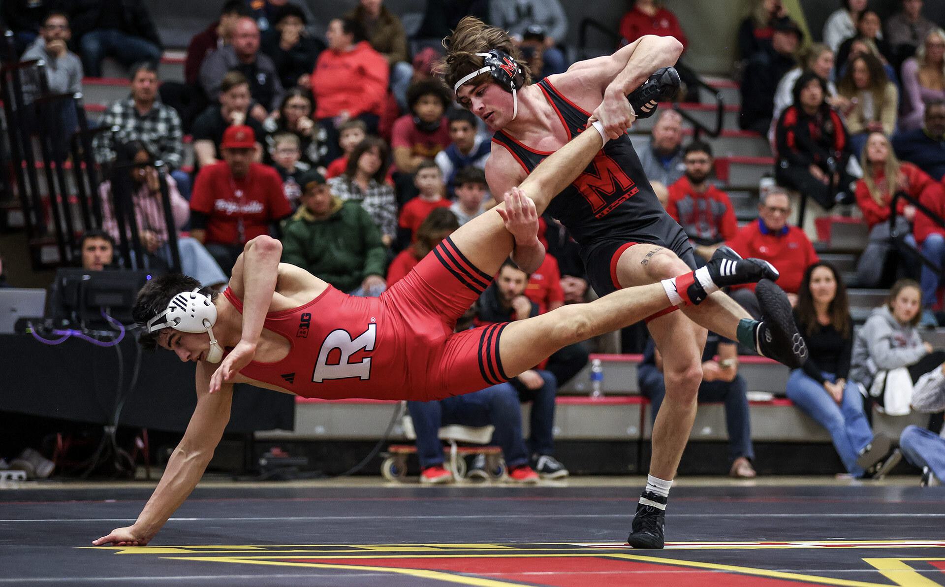 Maryland wrestler vs. Rutgers