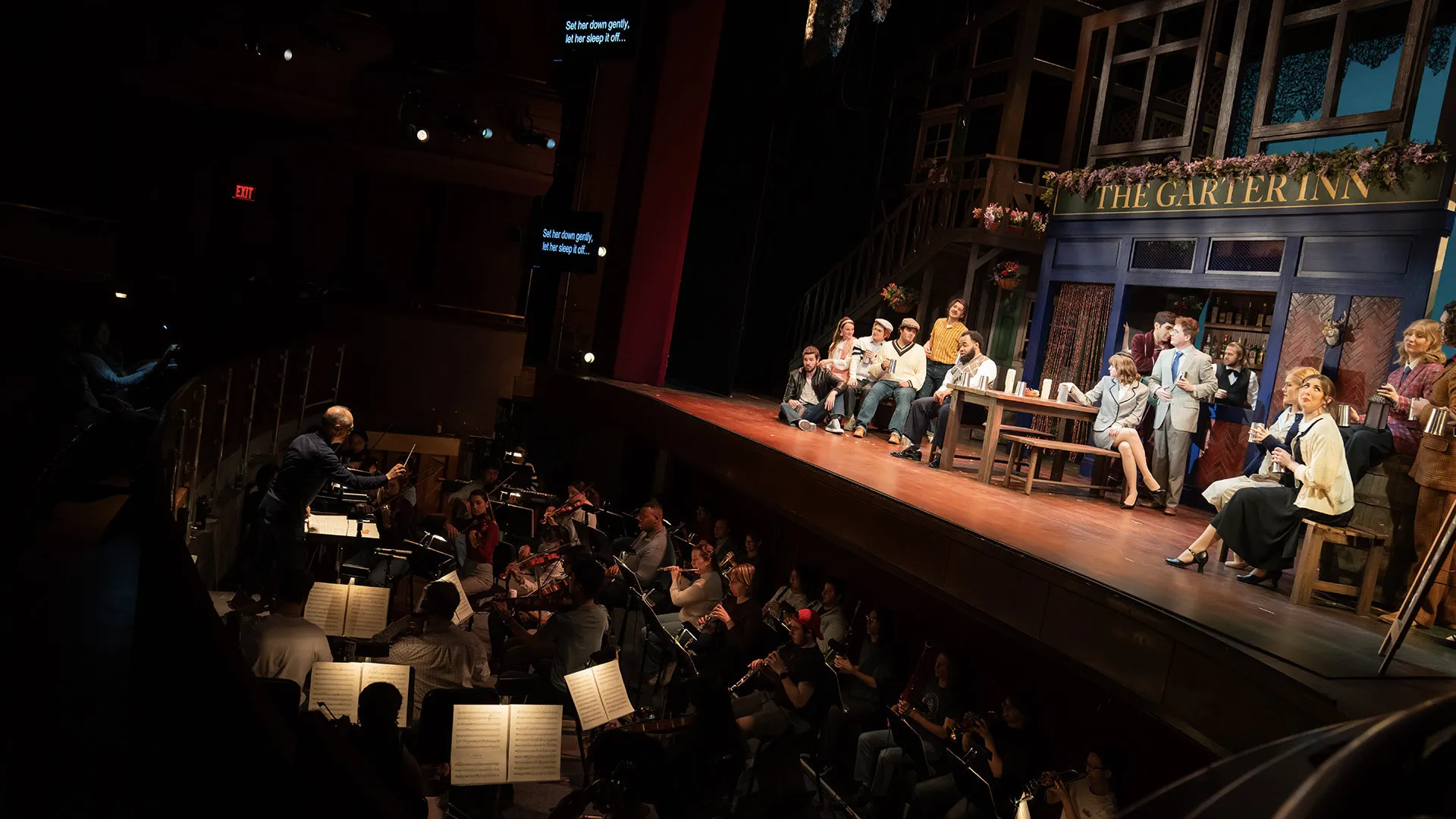 view of the orchestra in front of the stage