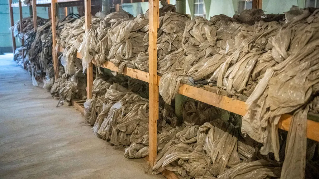 shelves of farm plastic