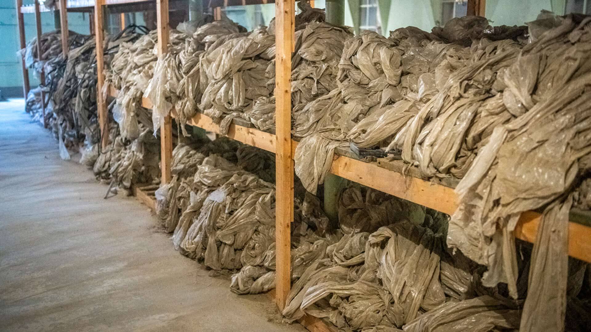 shelves of farm plastic