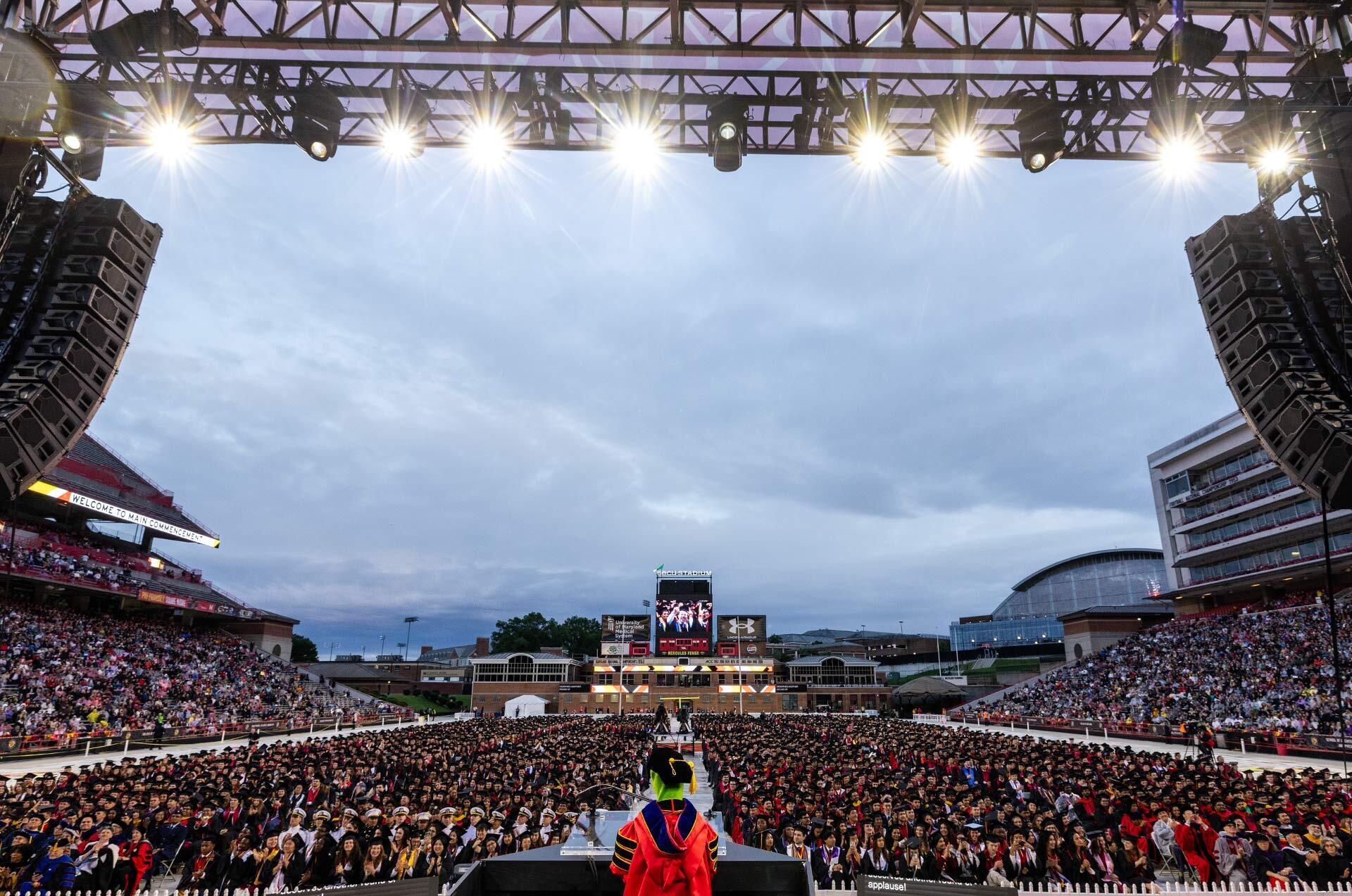 Kermit the Frog delivers Commencement speech to crowd at SECU Stadium