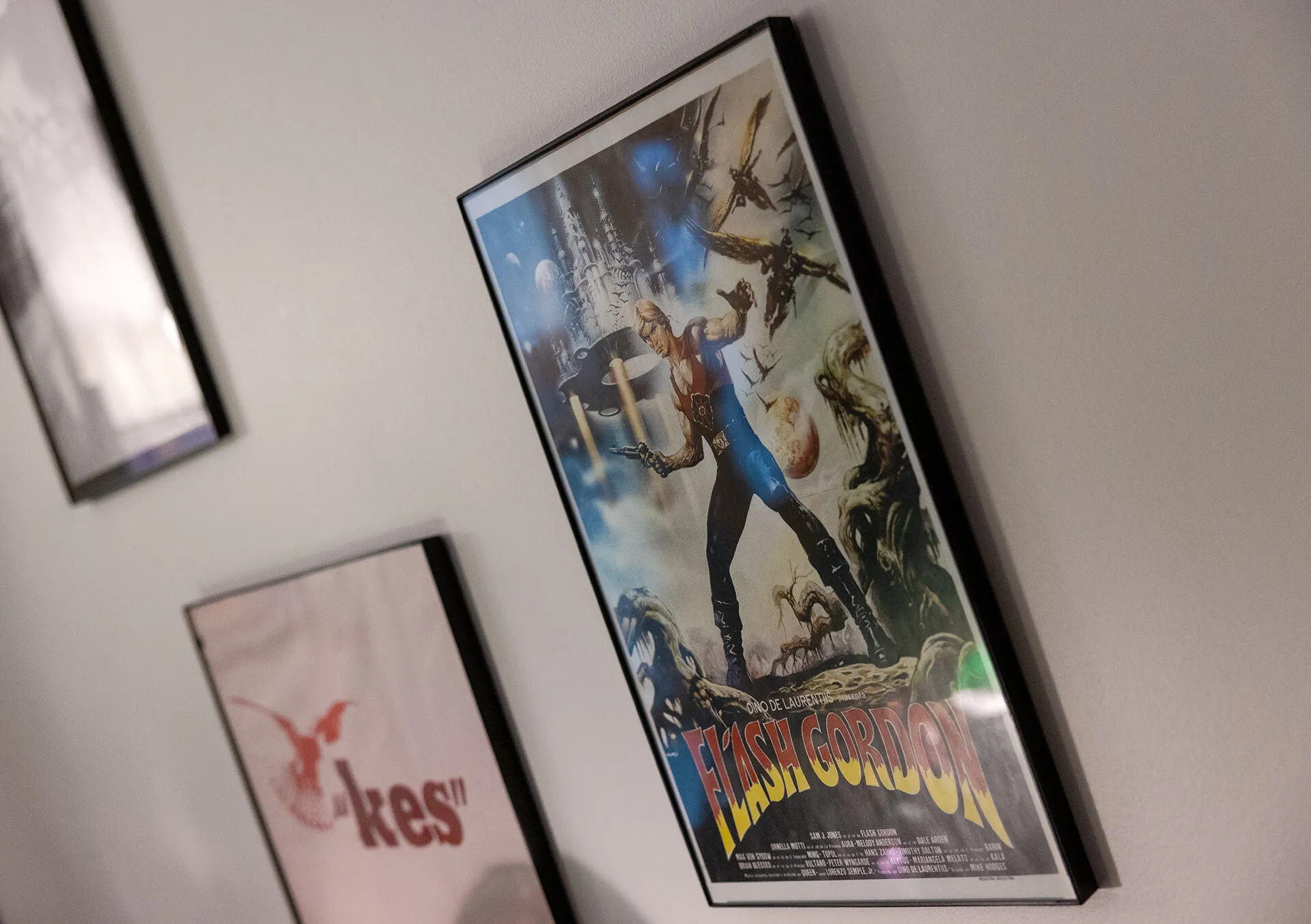 Poster for "Flash Gordon" and "Kes"