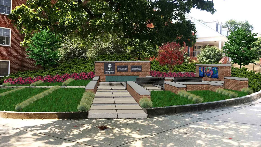 Rendering of plaza honoring Lt. Richard Collins III