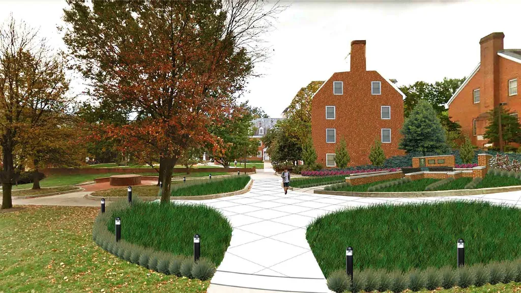 Rendering of plaza honoring Lt. Richard Collins III