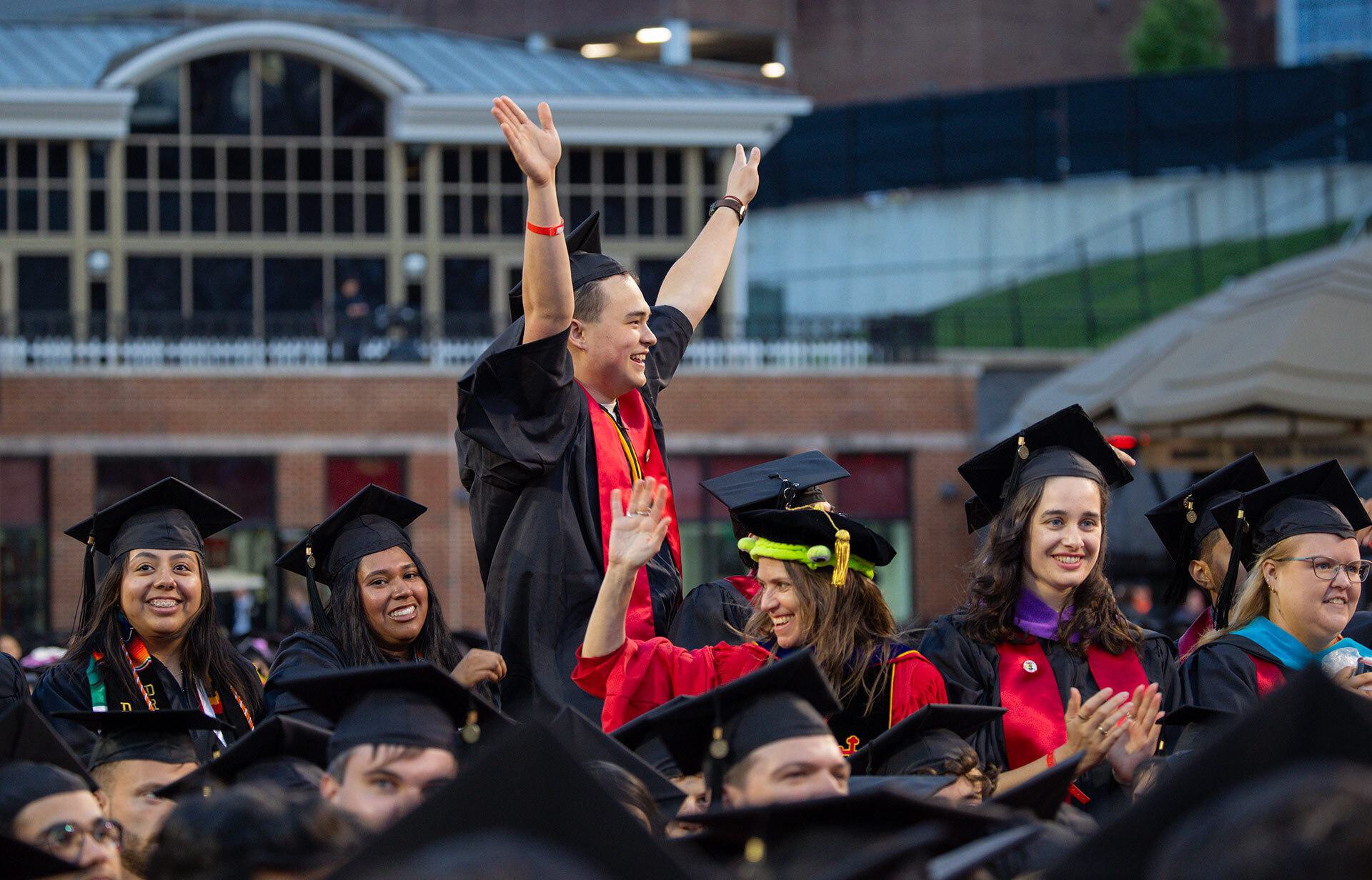 graduates cheer