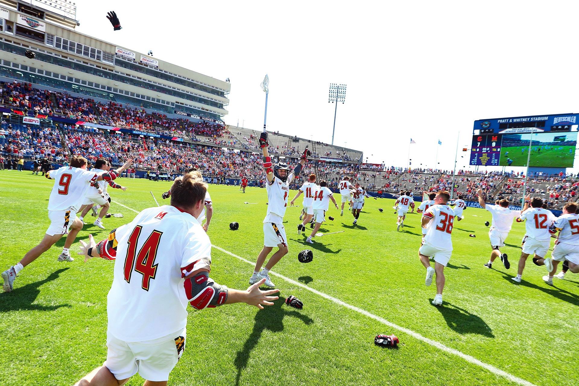 Maryland men's lacrosse team celebrates