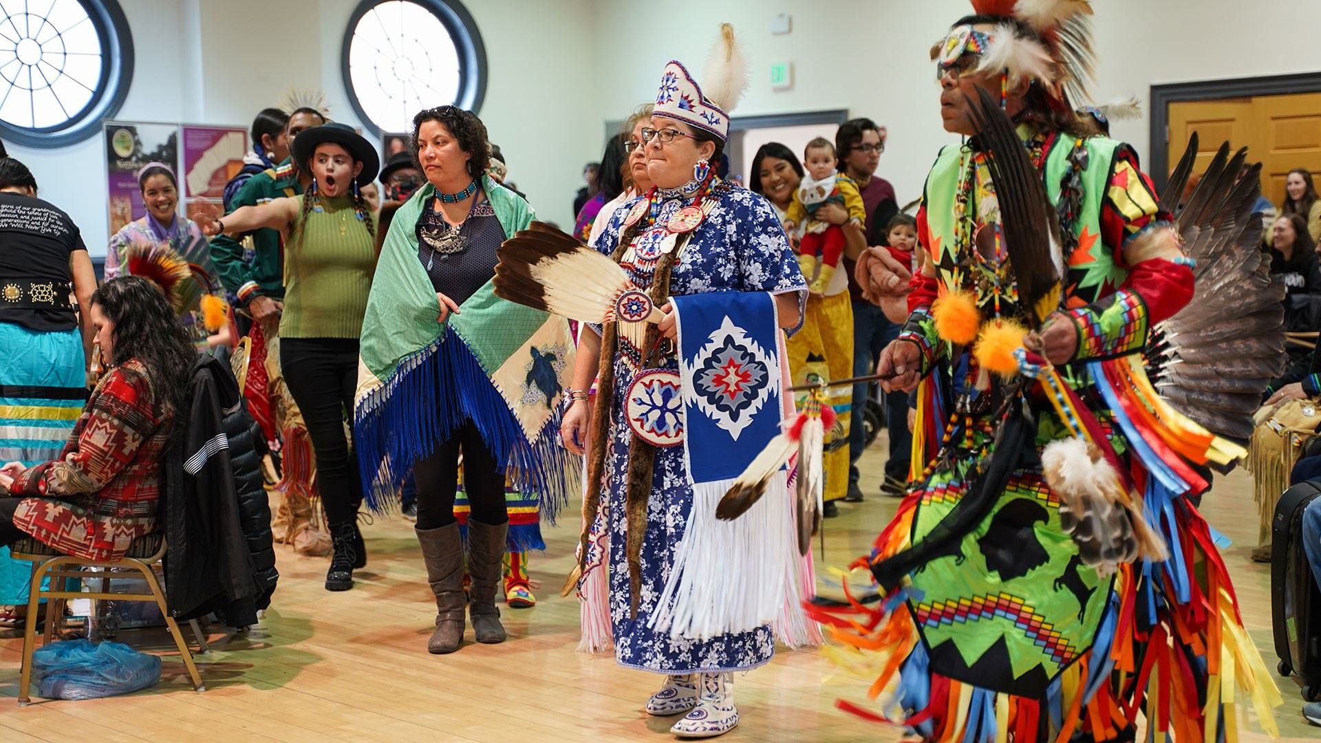 Native Americans celebrate at Pow Wow