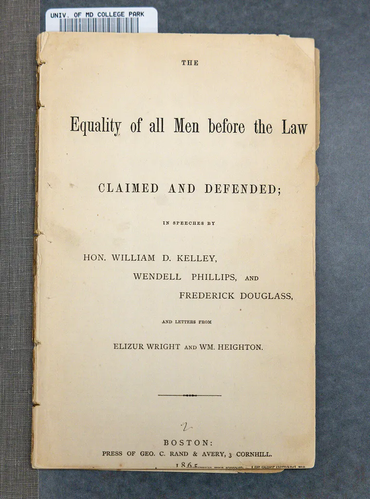 “Equality of all Men before the Law” pamphlet
