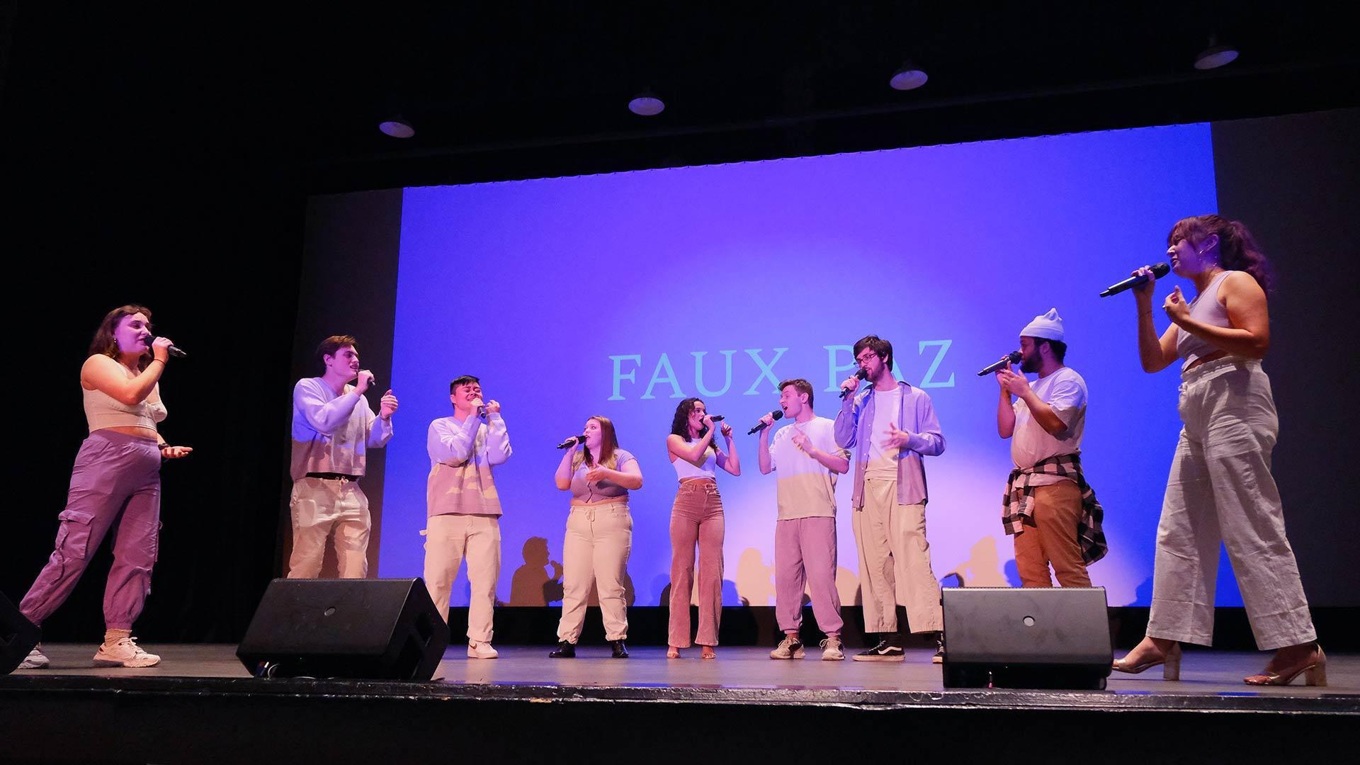 Faux Paz a cappella group performs