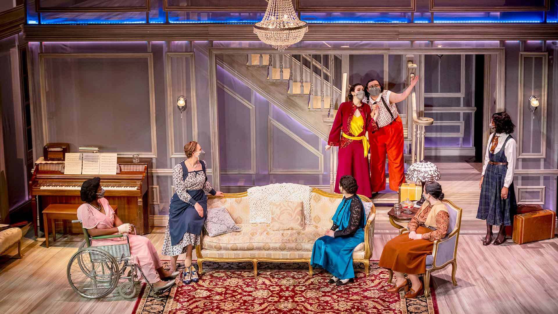 Cast of "Fefu and Her Friends" on stage