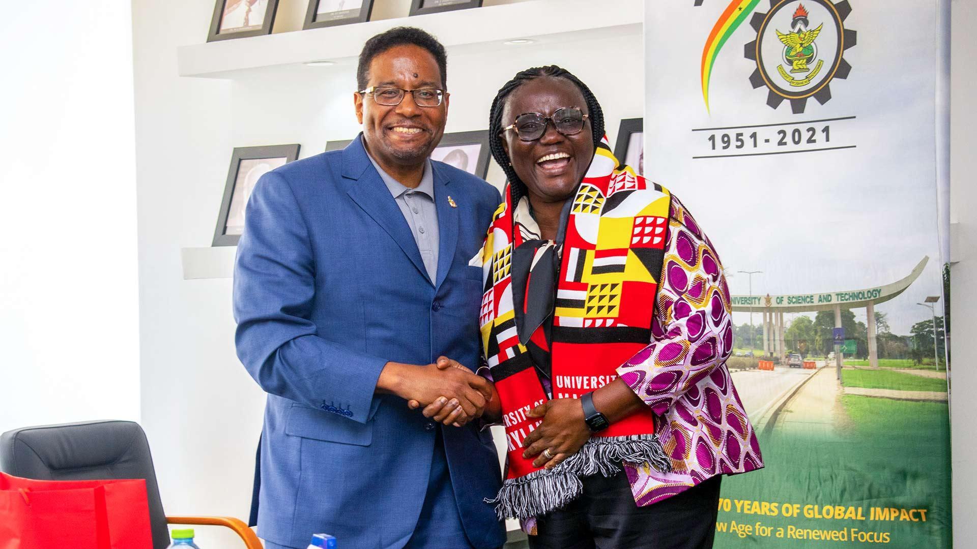 Pines and Akosua Dickson, vice chancellor of Kwame Nkrumah University of Science and Technology in Kumasi, Ghana