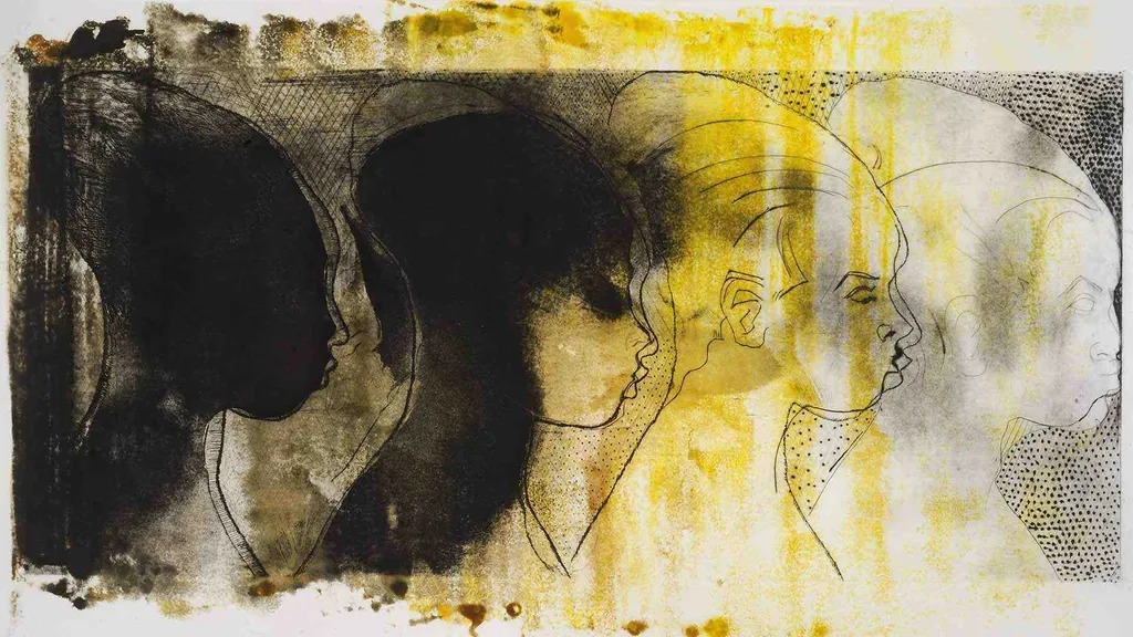 Curlee Holton, “Bred for Pleasure,” etching/aquatint, 1995-97