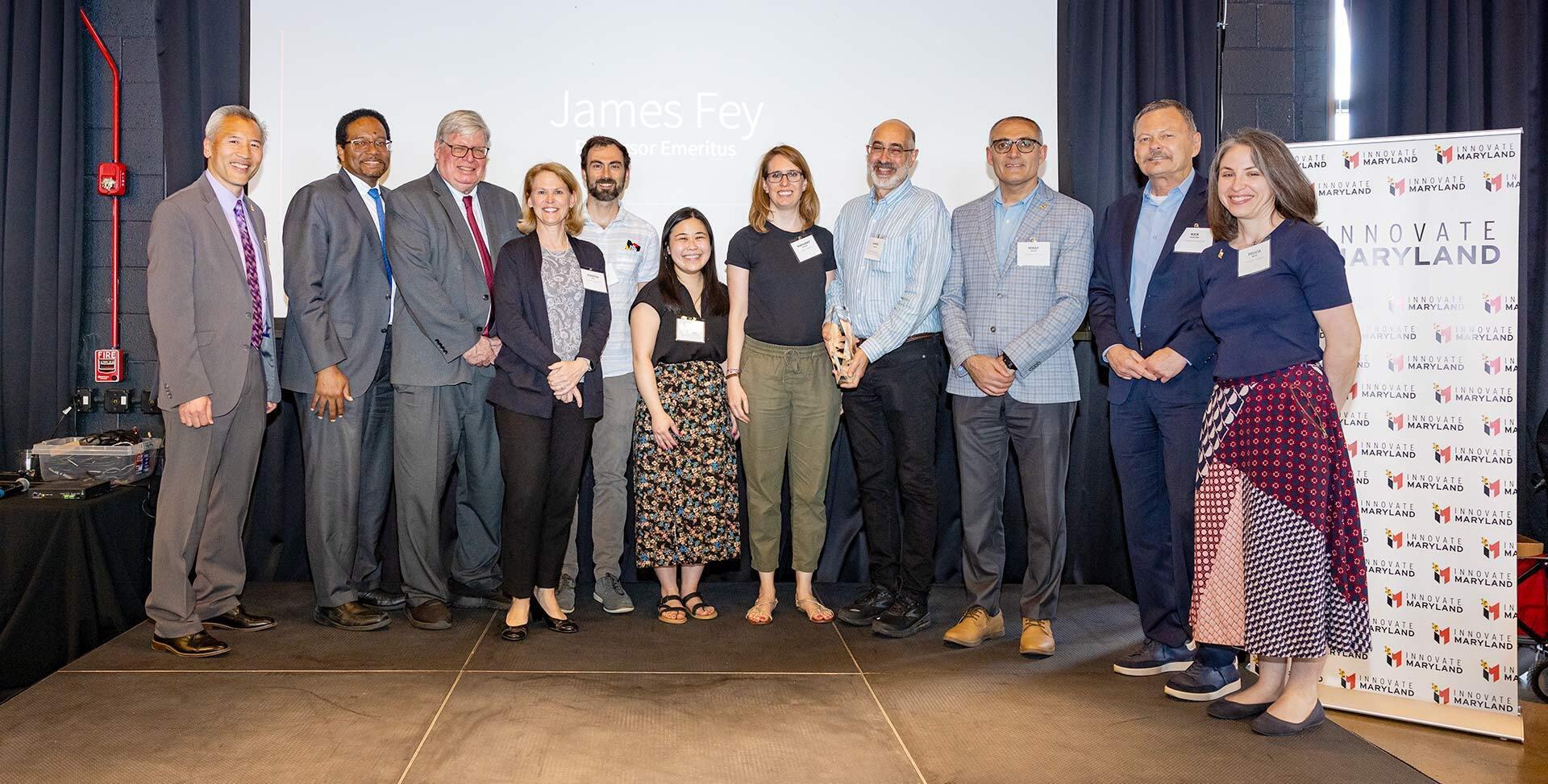 winners pose at Innovate Maryland