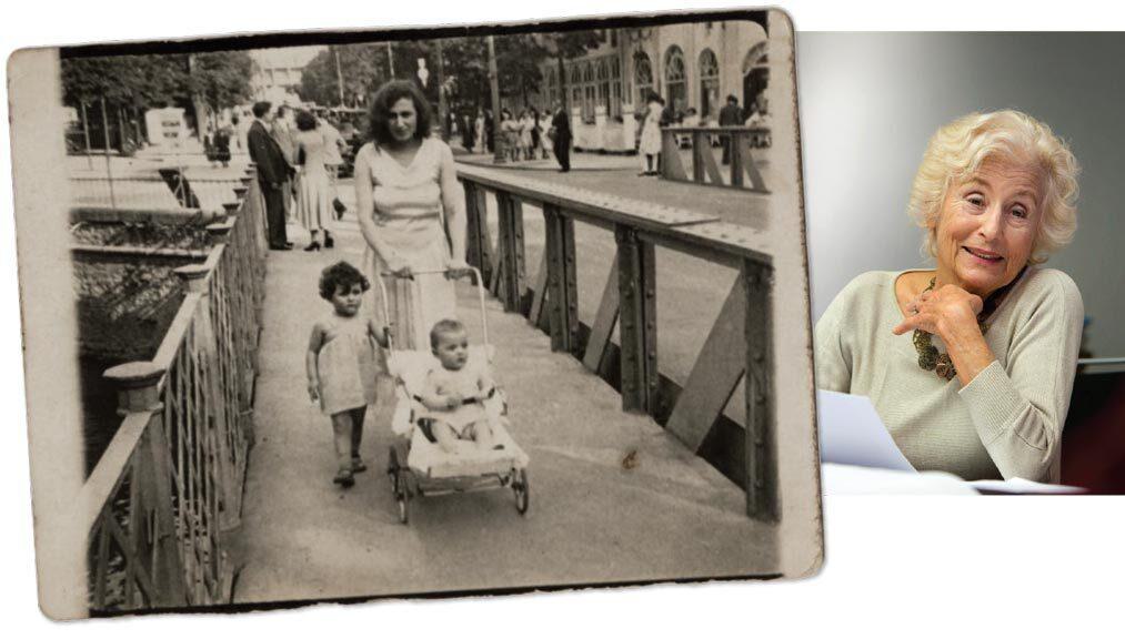Susan Warsinger, of Bad Kreuznach, Germany, helped her mother, Annie Hilsenrath (left), push her baby brother, Joseph, before the war.