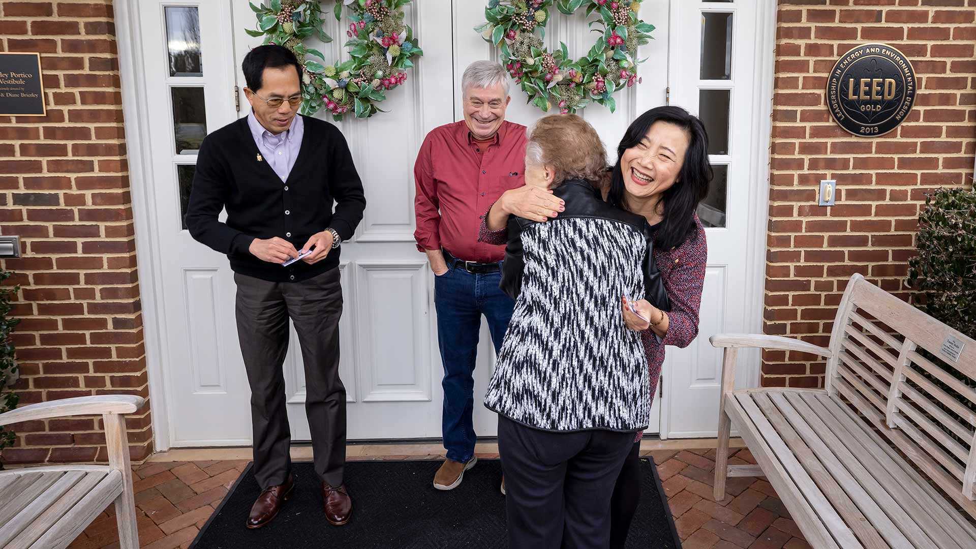 Li and Gantt hug