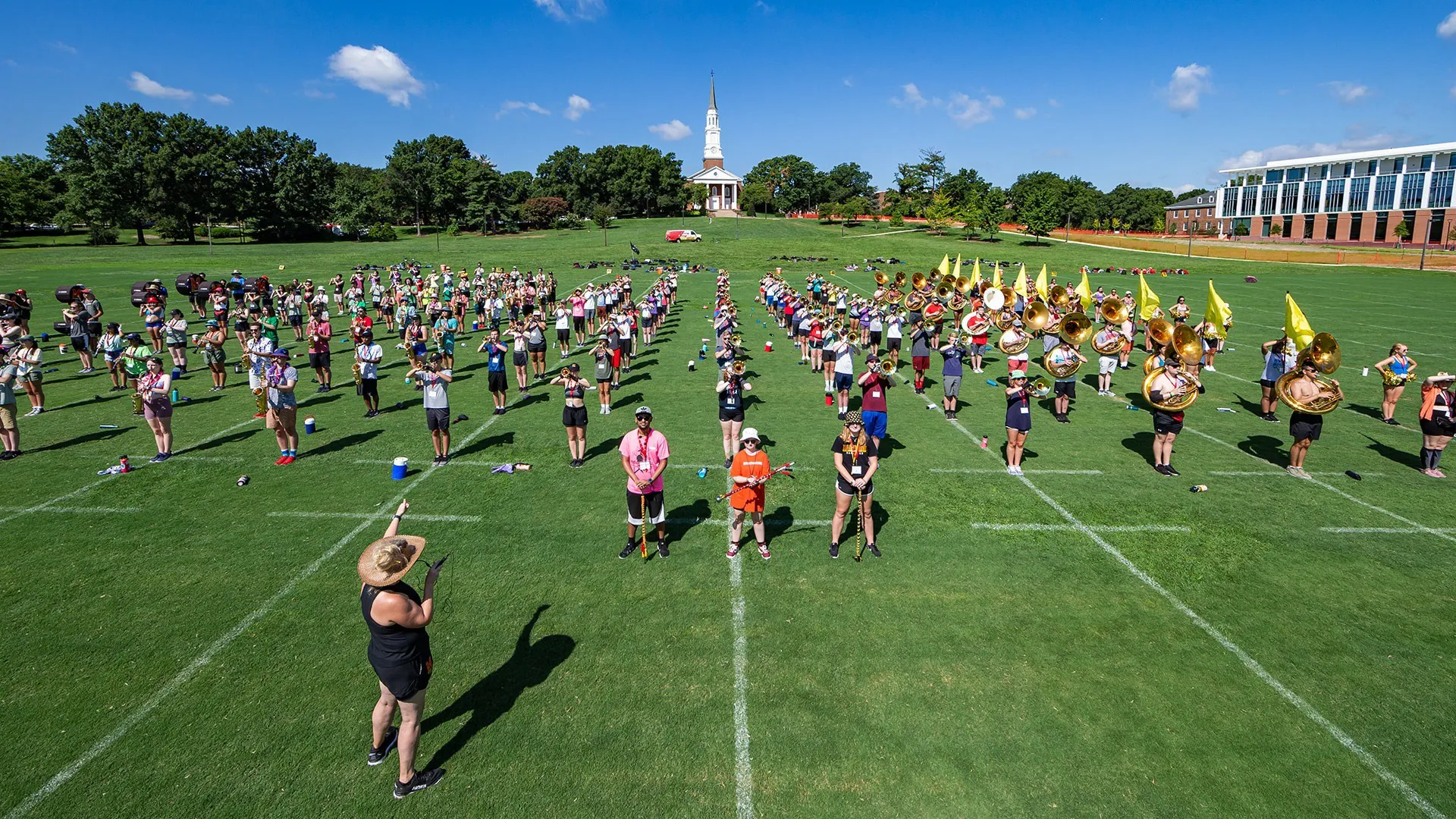 Marching band practices