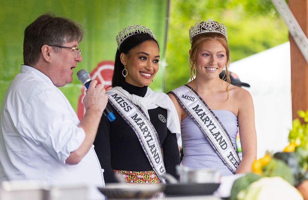 Two Miss Maryland Contestants appear on stage