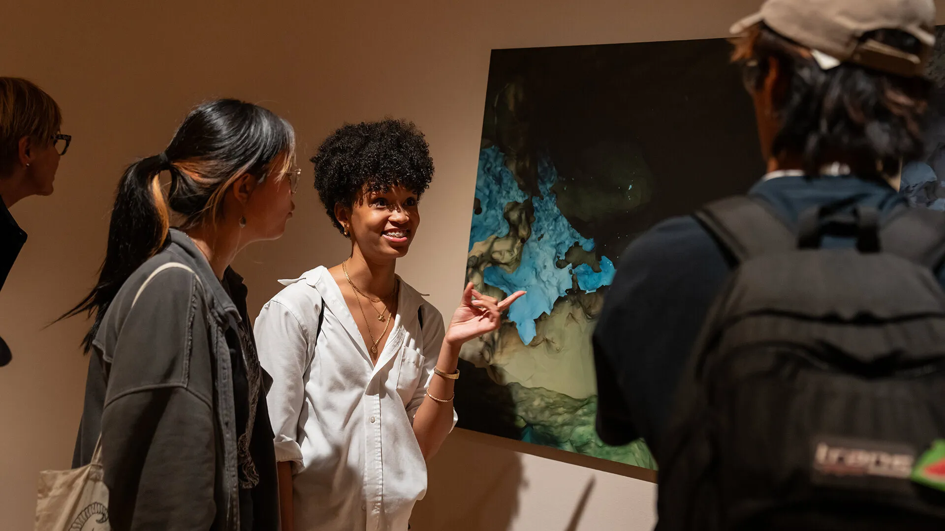 people view “Beckon” art piece
